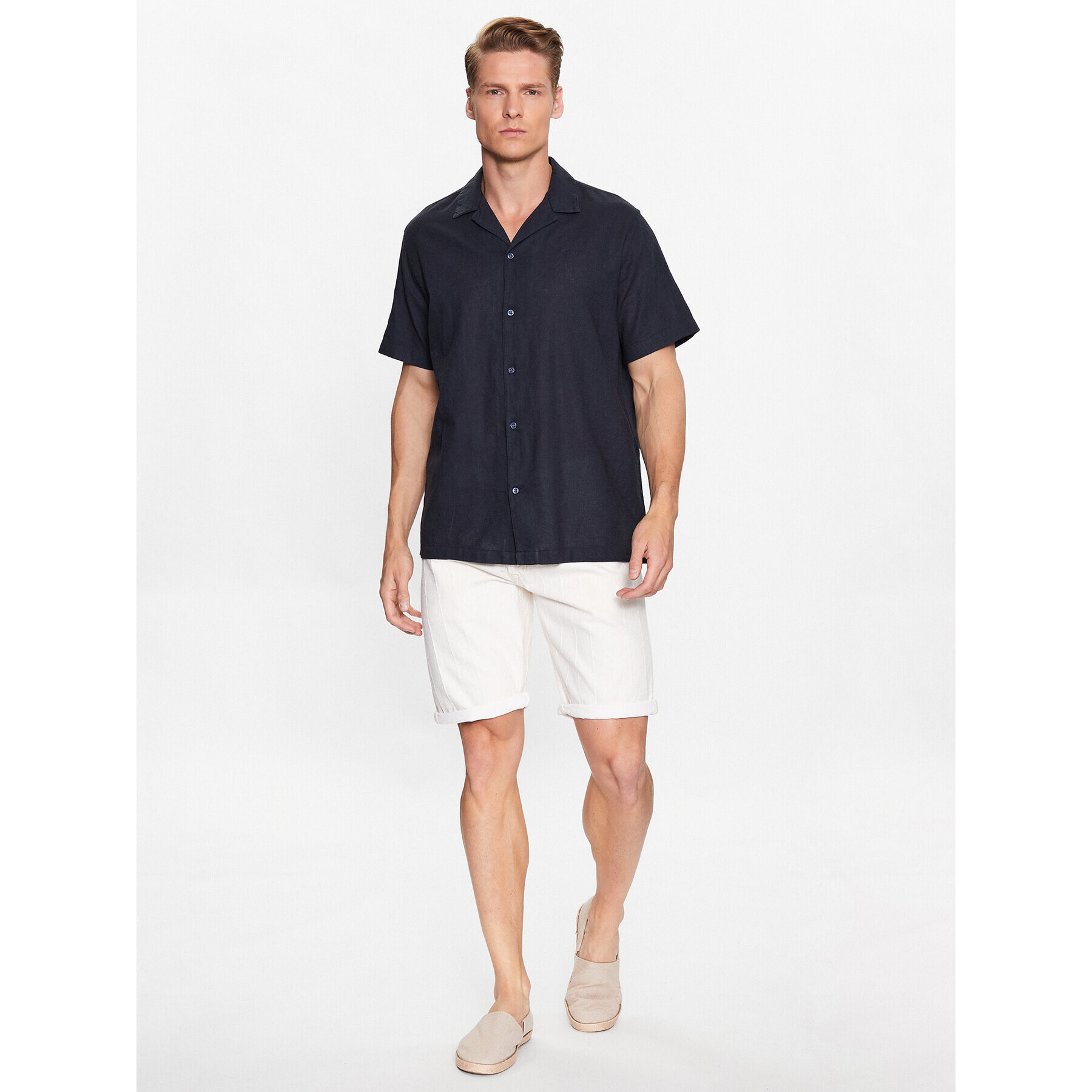 Pepe Jeans Džínsové šortky Callen Short Stripe PM801013 Biela Relaxed Fit - Pepit.sk