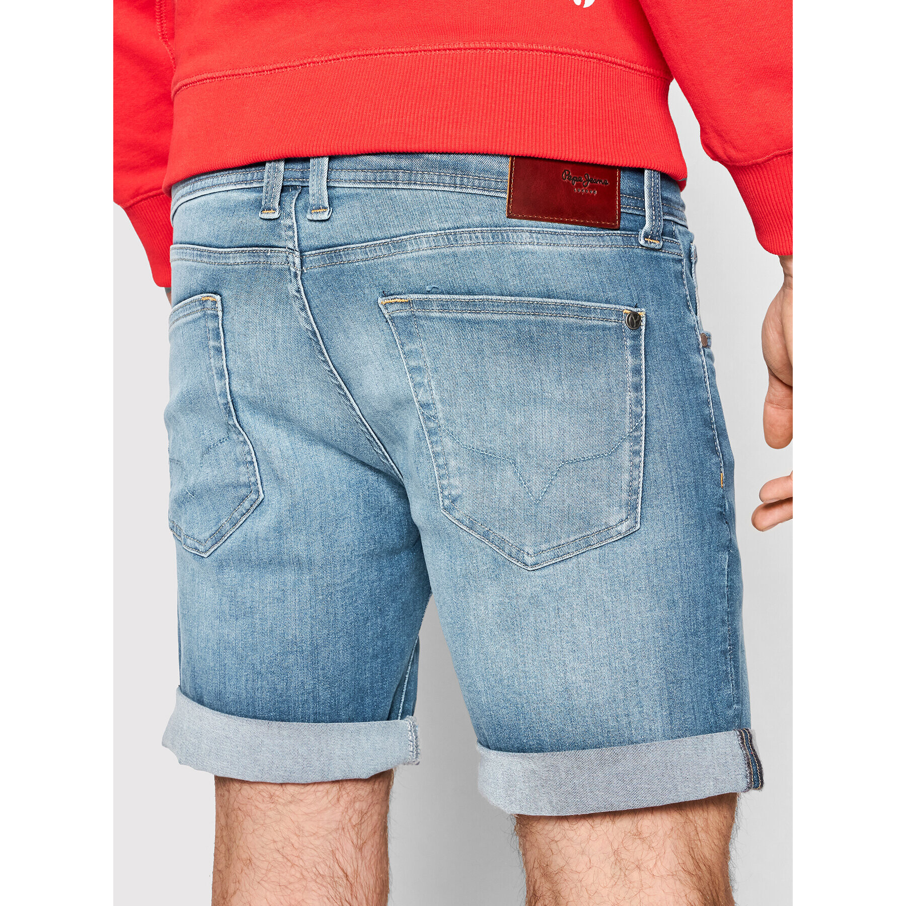 Pepe Jeans Džínsové šortky Cane PM800934 Modrá Slim Fit - Pepit.sk