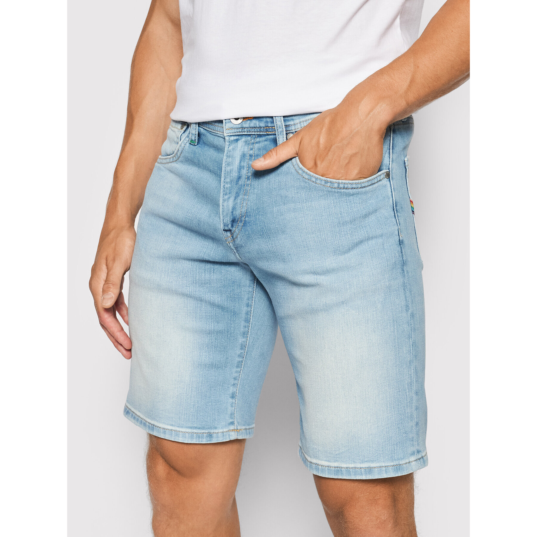 Pepe Jeans Džínsové šortky Cane Pride PM800795 Modrá Slim Fit - Pepit.sk