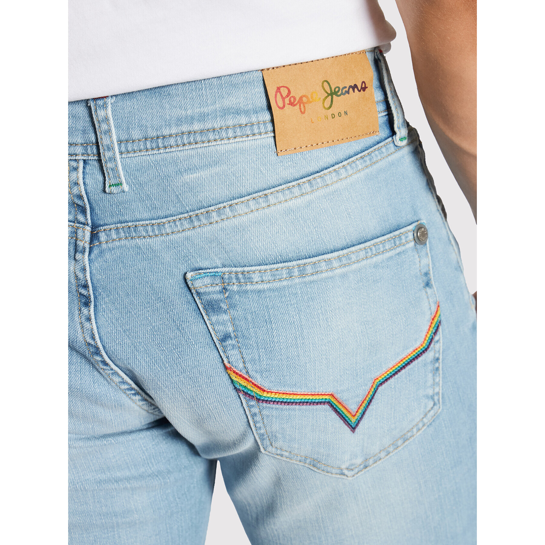 Pepe Jeans Džínsové šortky Cane Pride PM800795 Modrá Slim Fit - Pepit.sk