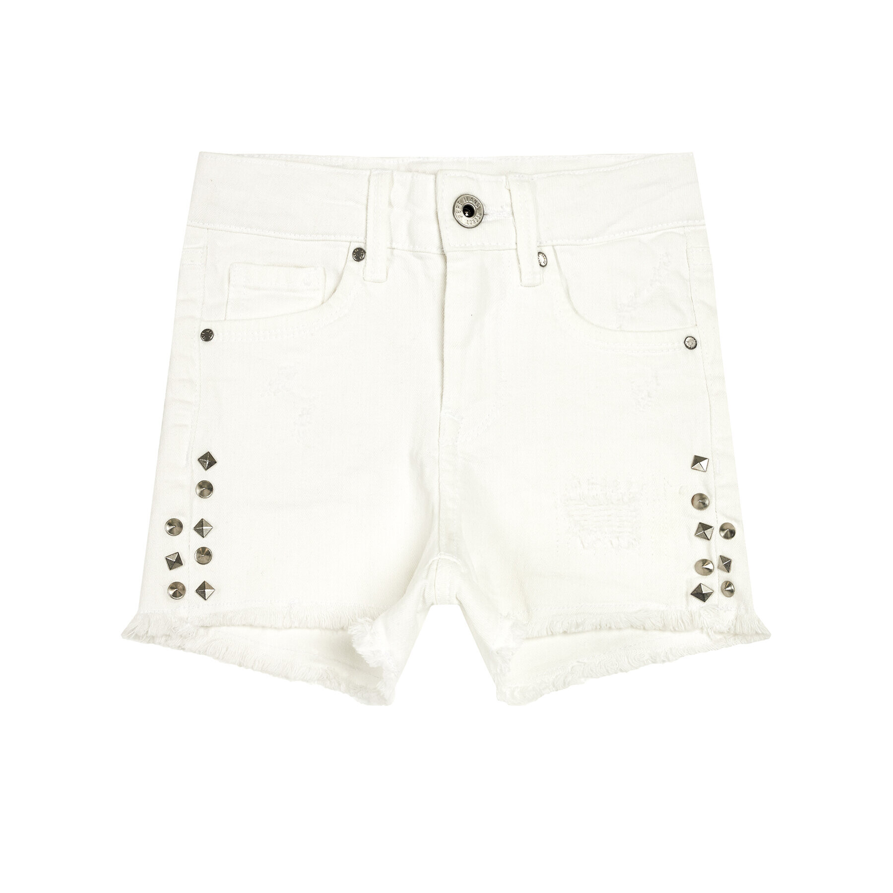 Pepe Jeans Džínsové šortky Elsy Short Bling PG800653 Biela Regular Fit - Pepit.sk