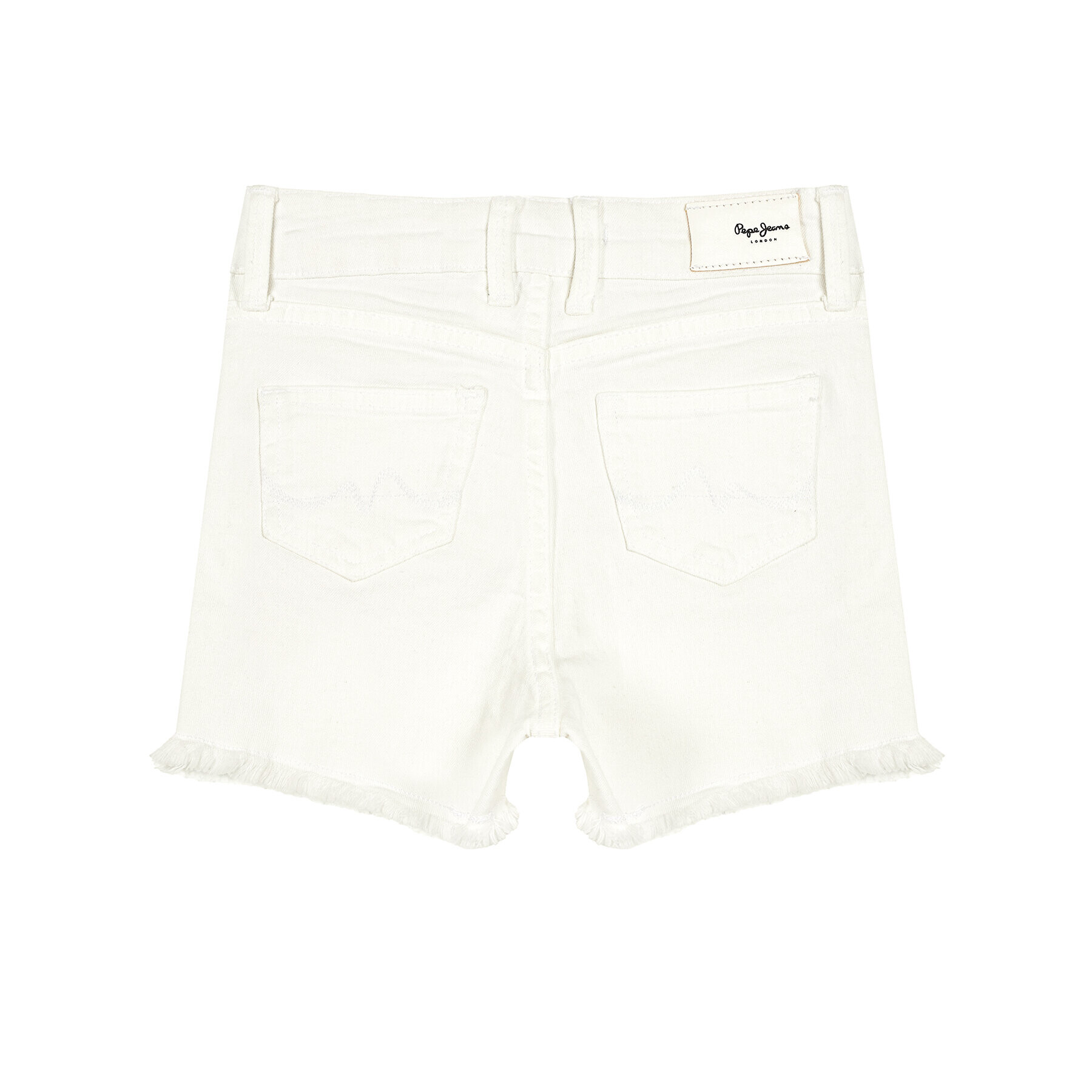 Pepe Jeans Džínsové šortky Elsy Short Bling PG800653 Biela Regular Fit - Pepit.sk