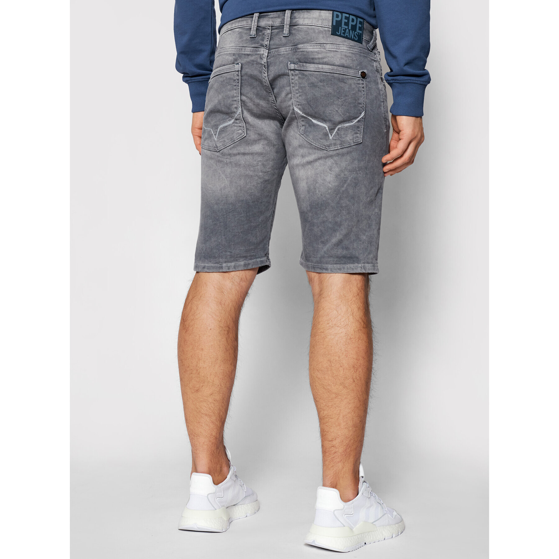 Pepe Jeans Džínsové šortky GYMDIGO Stanley PM800855 Sivá Slim Fit - Pepit.sk