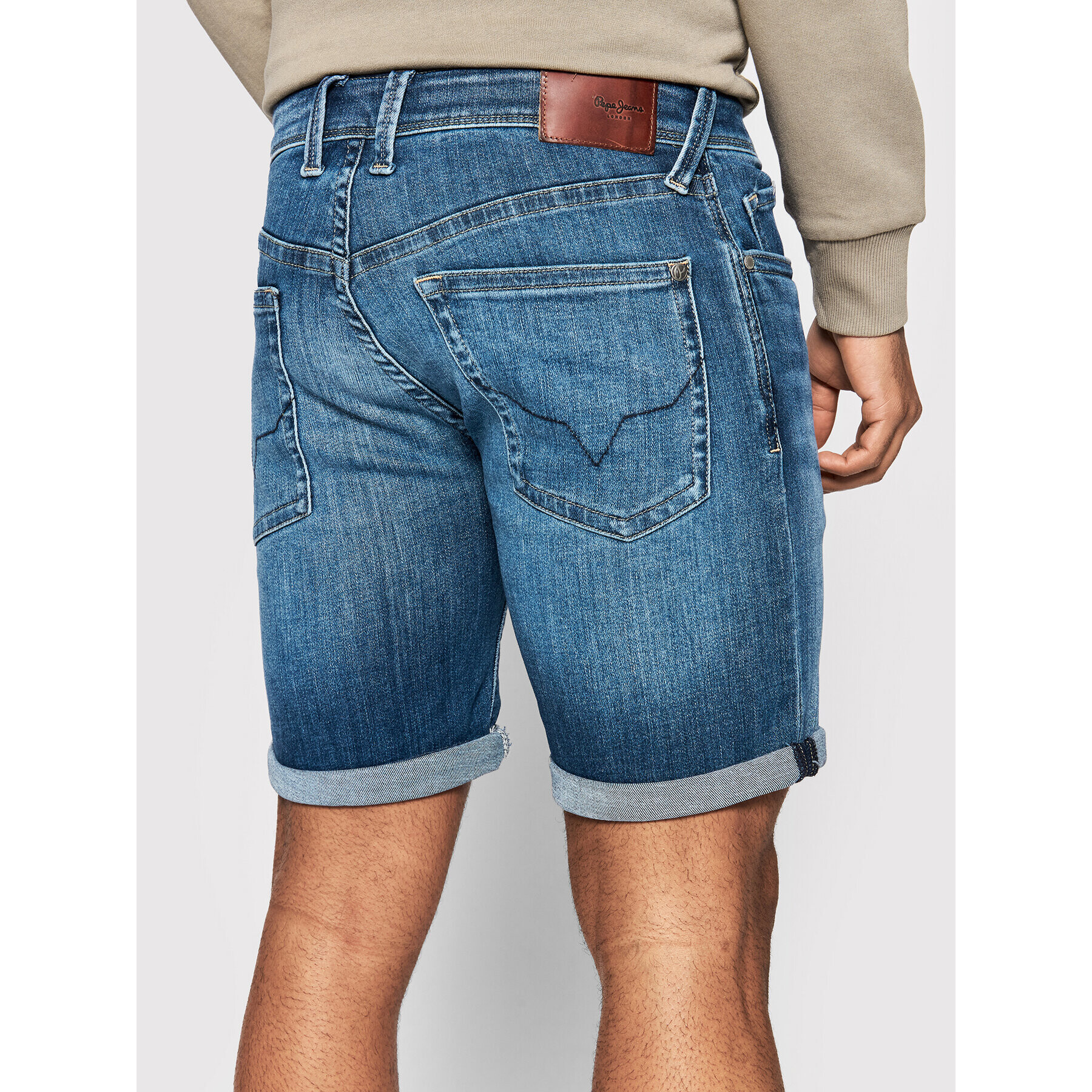 Pepe Jeans Džínsové šortky Hatch PM800937 Tmavomodrá Slim Fit - Pepit.sk