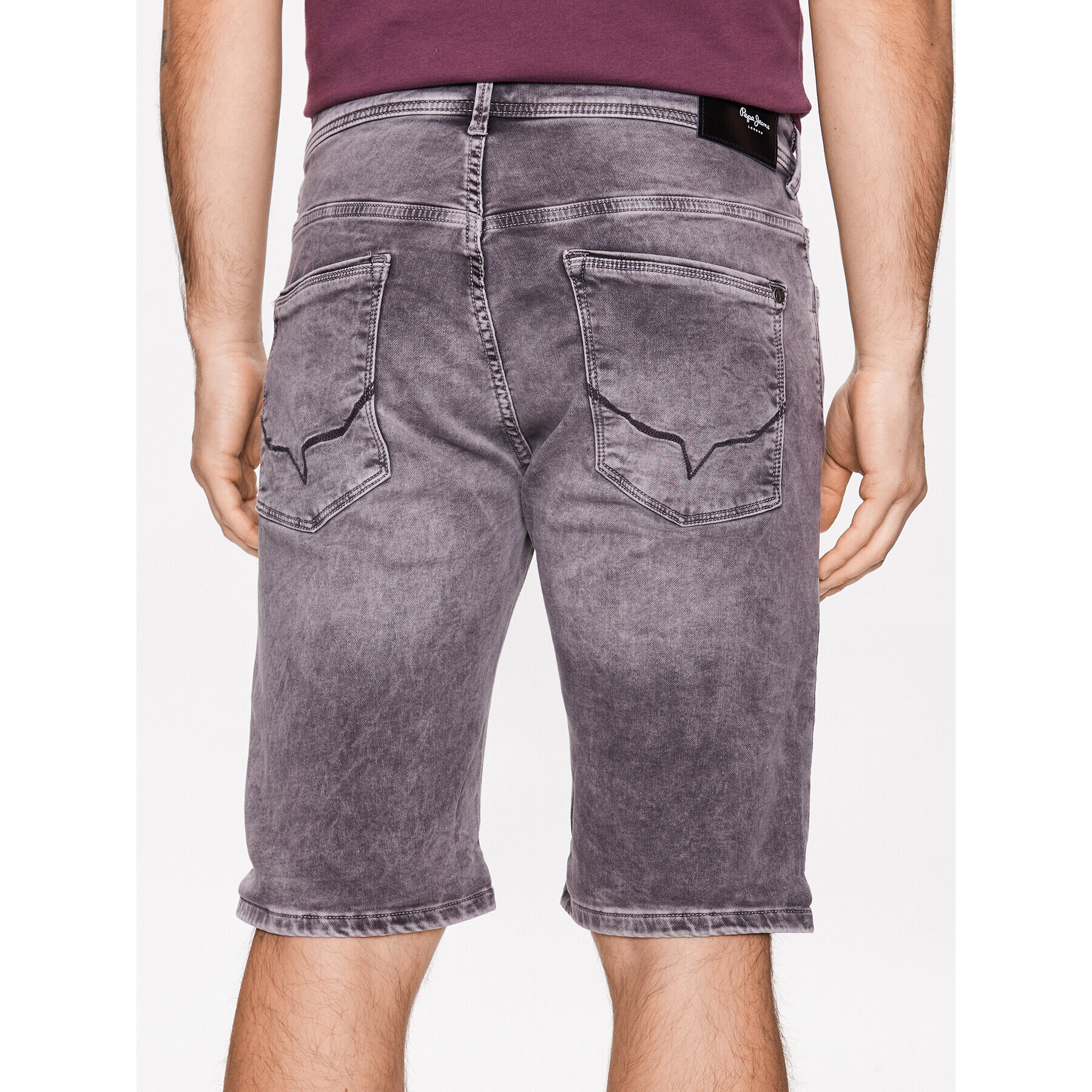 Pepe Jeans Džínsové šortky Jack Short PM801022UG0 Sivá Regular Fit - Pepit.sk