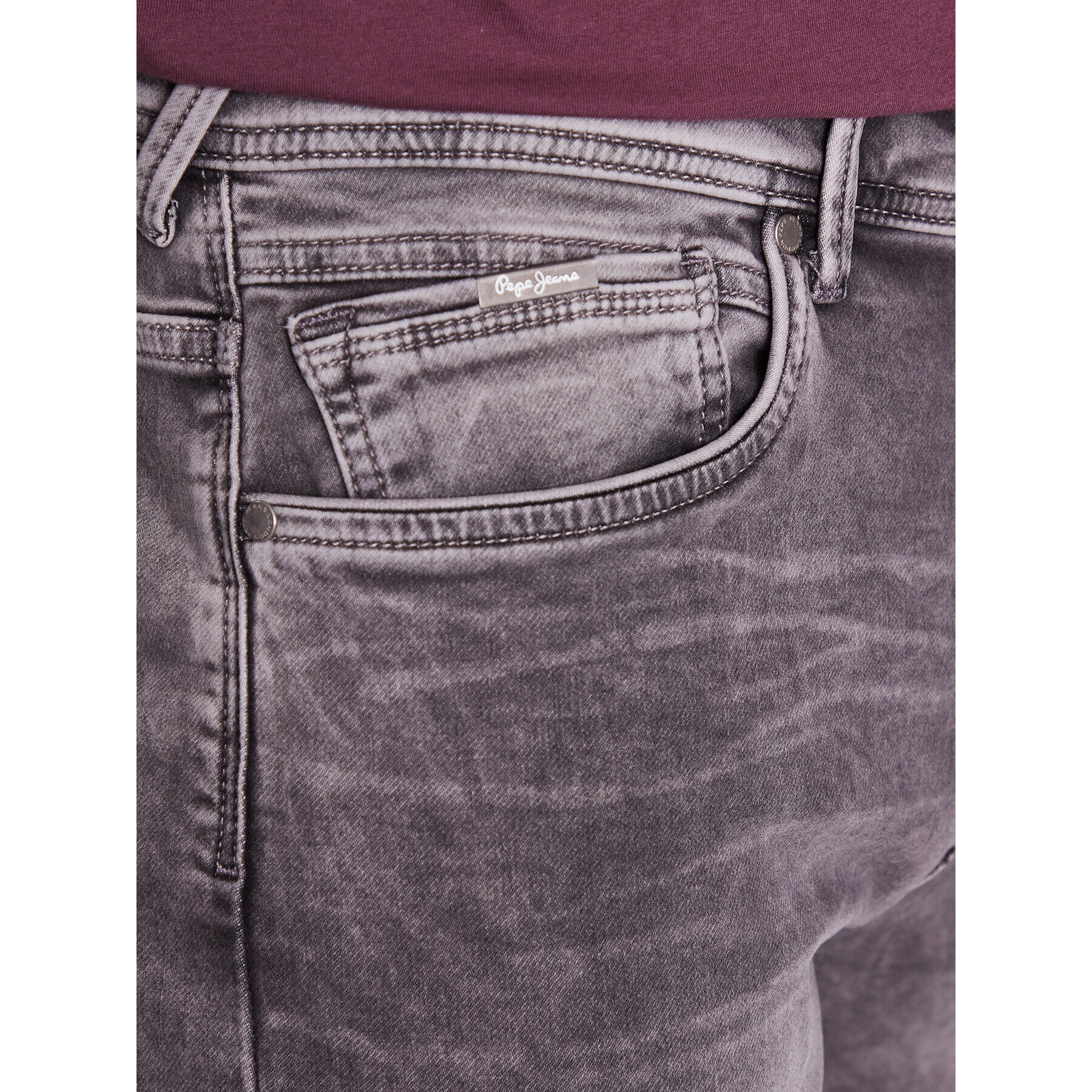 Pepe Jeans Džínsové šortky Jack Short PM801022UG0 Sivá Regular Fit - Pepit.sk