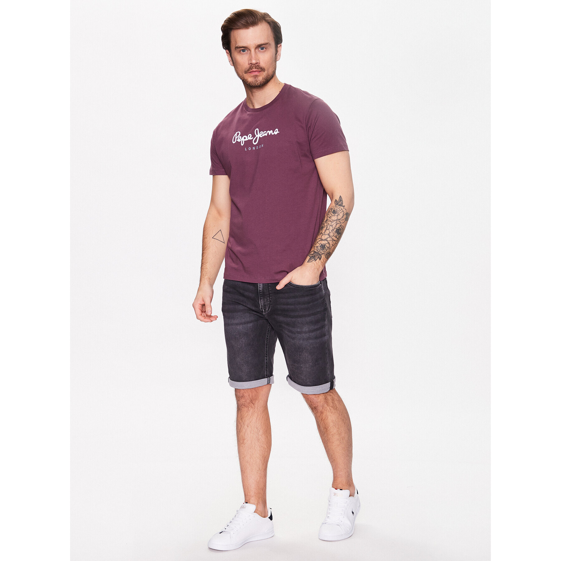 Pepe Jeans Džínsové šortky Jack Short PM801022XF7 Sivá Regular Fit - Pepit.sk