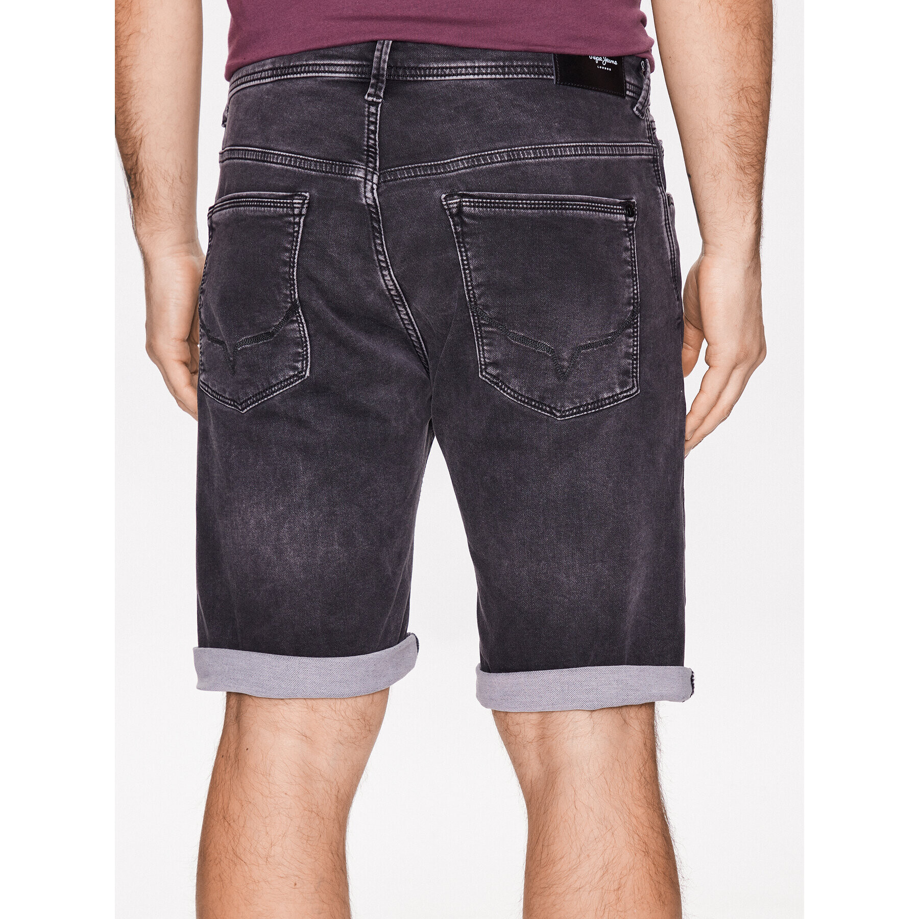 Pepe Jeans Džínsové šortky Jack Short PM801022XF7 Sivá Regular Fit - Pepit.sk