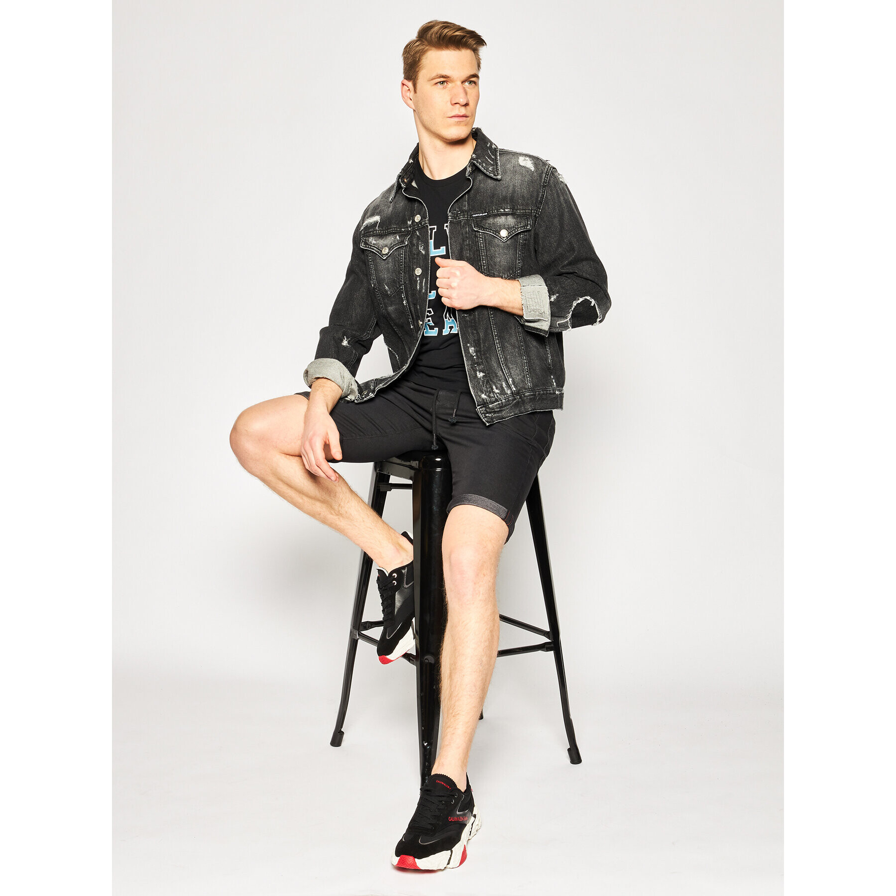 Pepe Jeans Džínsové šortky Jagger Short PM800720 Čierna Regular Fit - Pepit.sk