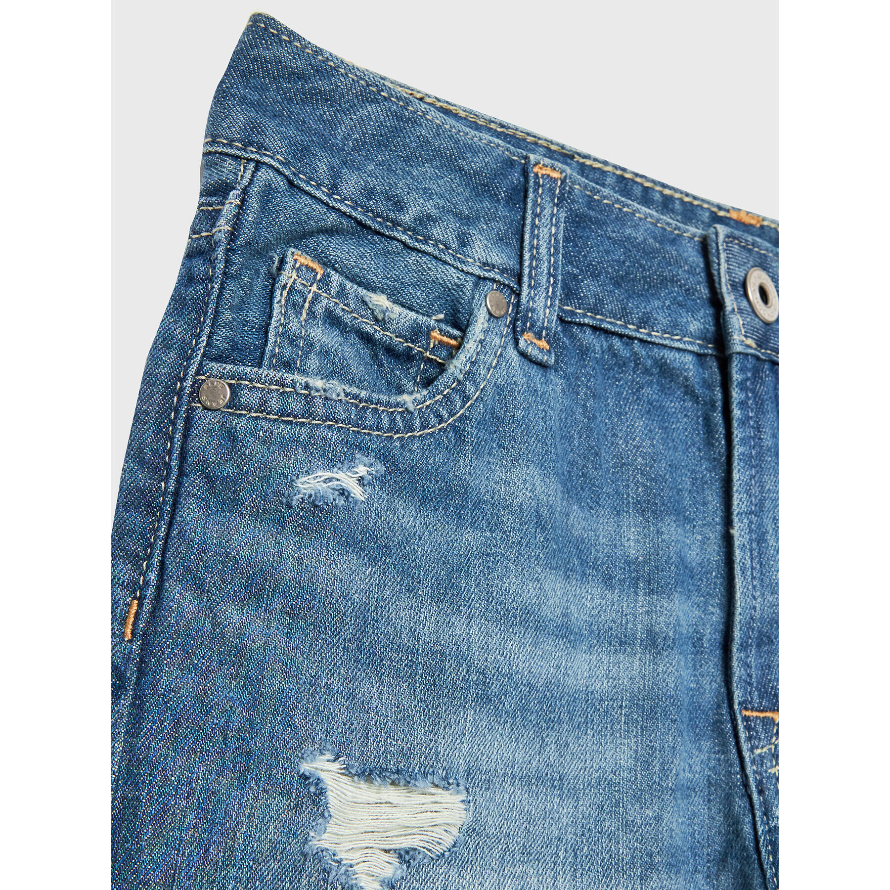 Pepe Jeans Džínsové šortky Patty Short PG800783MR1 Modrá Regular Fit - Pepit.sk