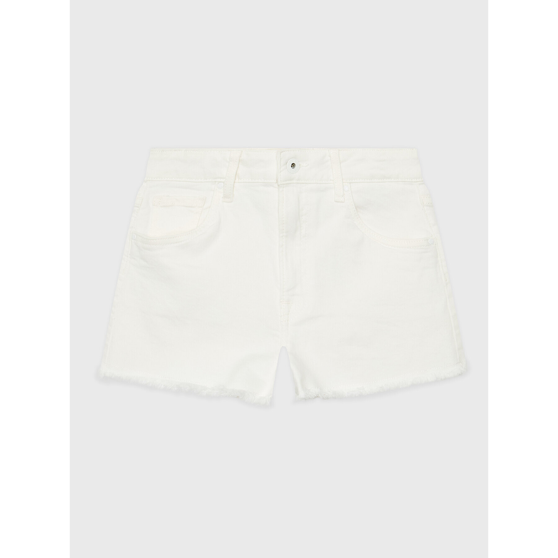 Pepe Jeans Džínsové šortky Patty Short PG800783TR0 Biela Regular Fit - Pepit.sk