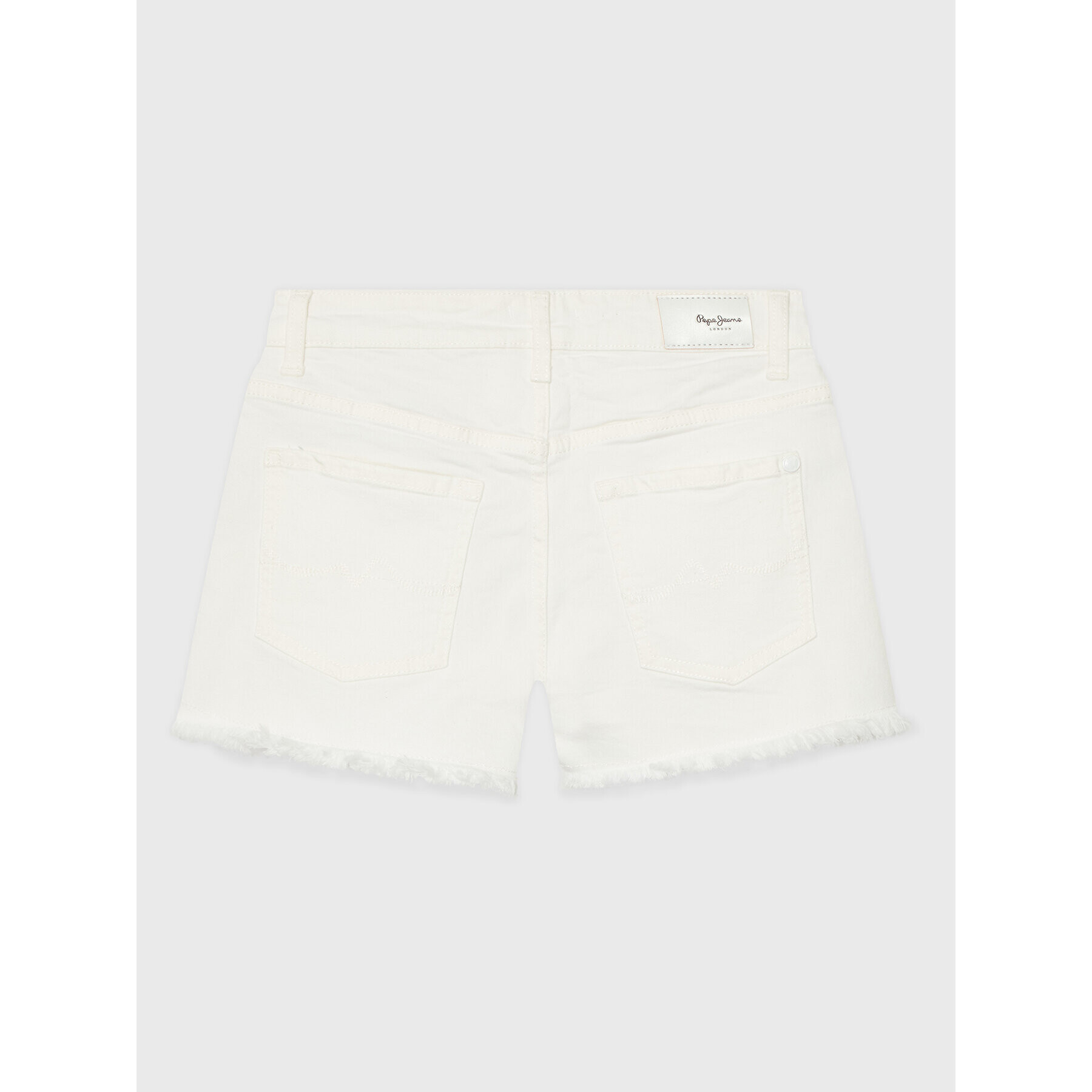 Pepe Jeans Džínsové šortky Patty Short PG800783TR0 Biela Regular Fit - Pepit.sk