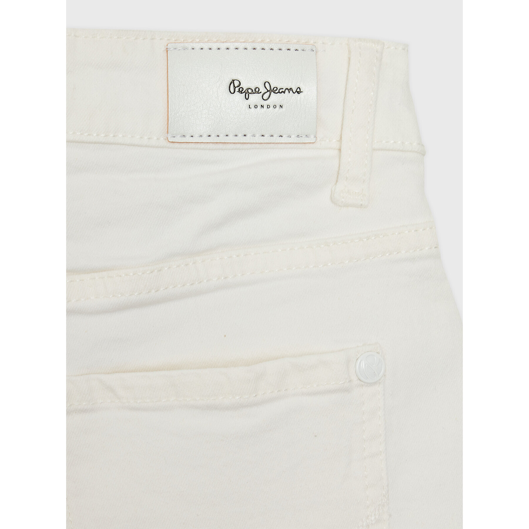 Pepe Jeans Džínsové šortky Patty Short PG800783TR0 Biela Regular Fit - Pepit.sk