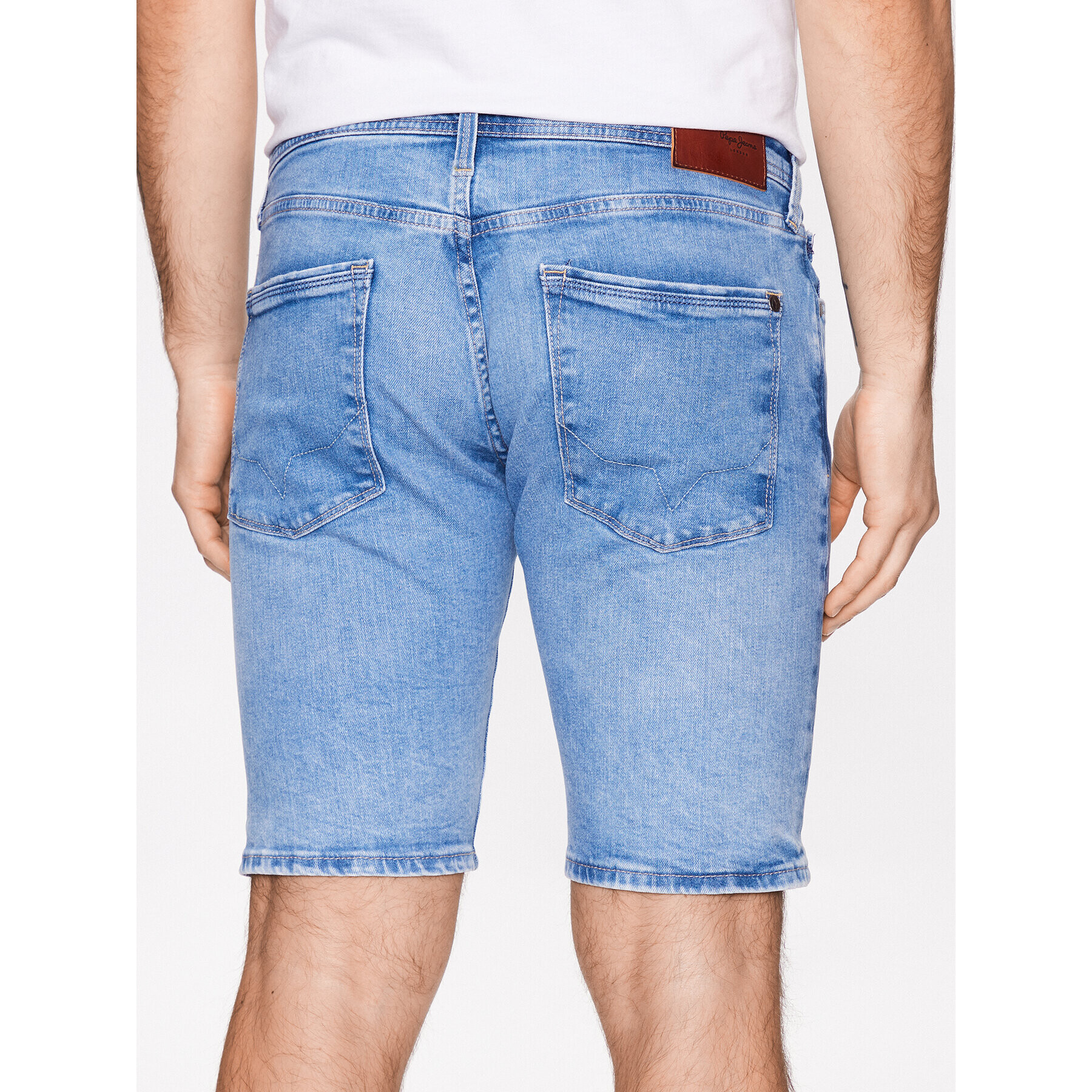 Pepe Jeans Džínsové šortky Stanley Short PM800940VT5 Modrá Tapered Fit - Pepit.sk