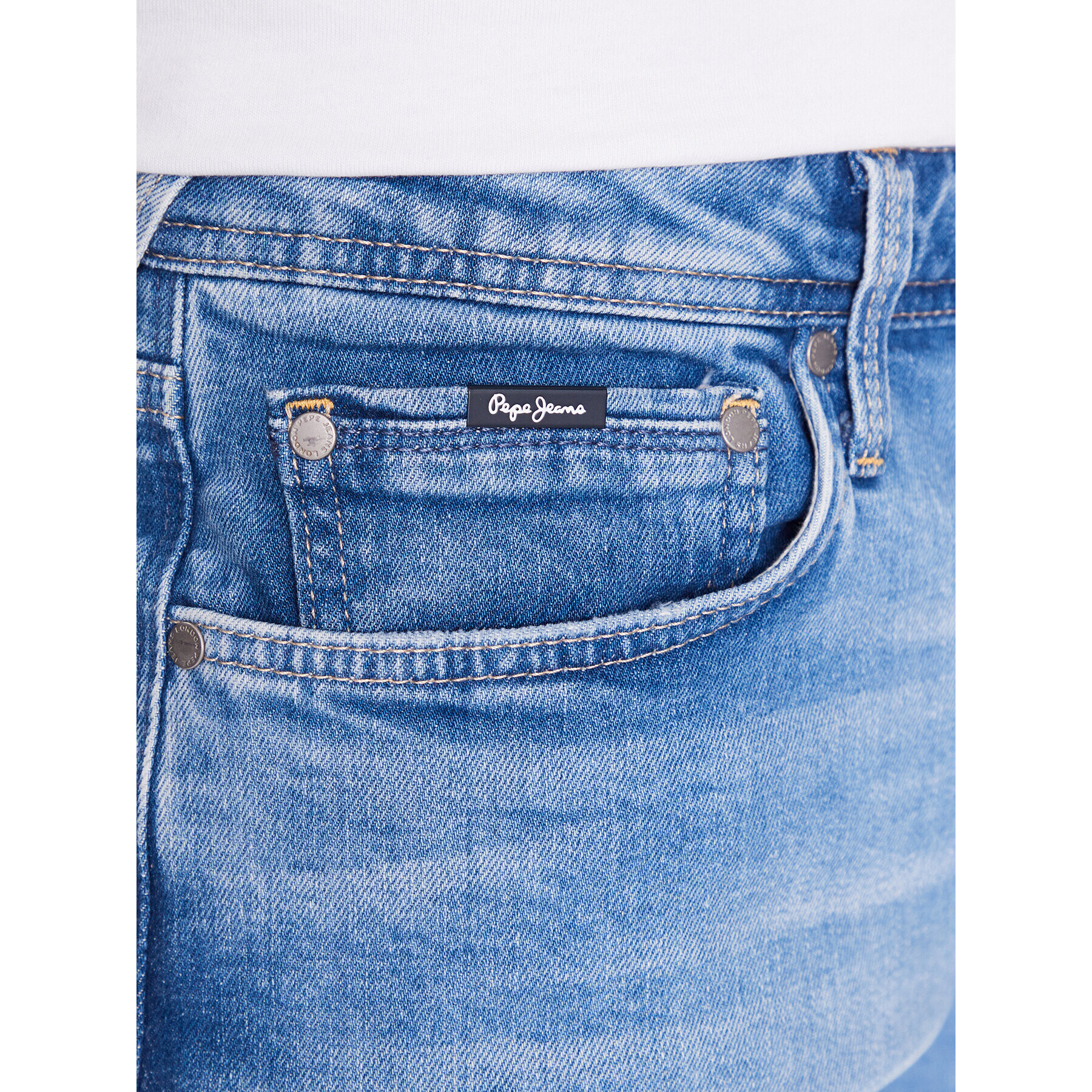 Pepe Jeans Džínsové šortky Stanley Short PM800940VT5 Modrá Tapered Fit - Pepit.sk