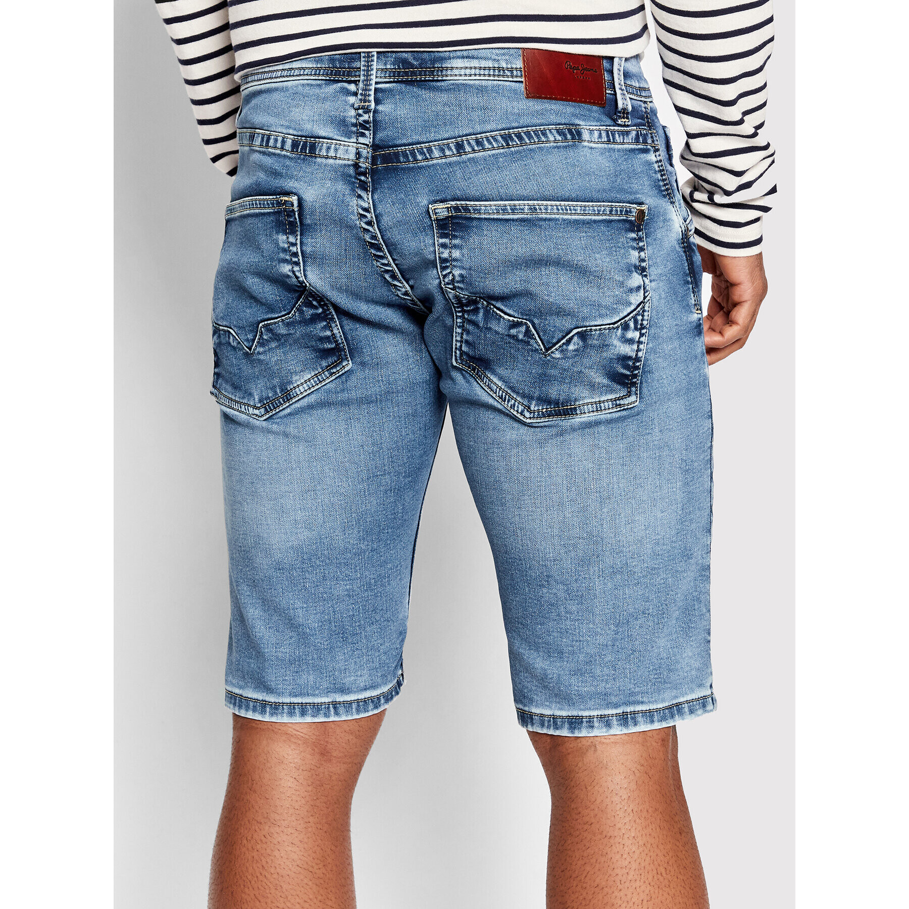 Pepe Jeans Džínsové šortky Track PM800941 Modrá Regular Fit - Pepit.sk