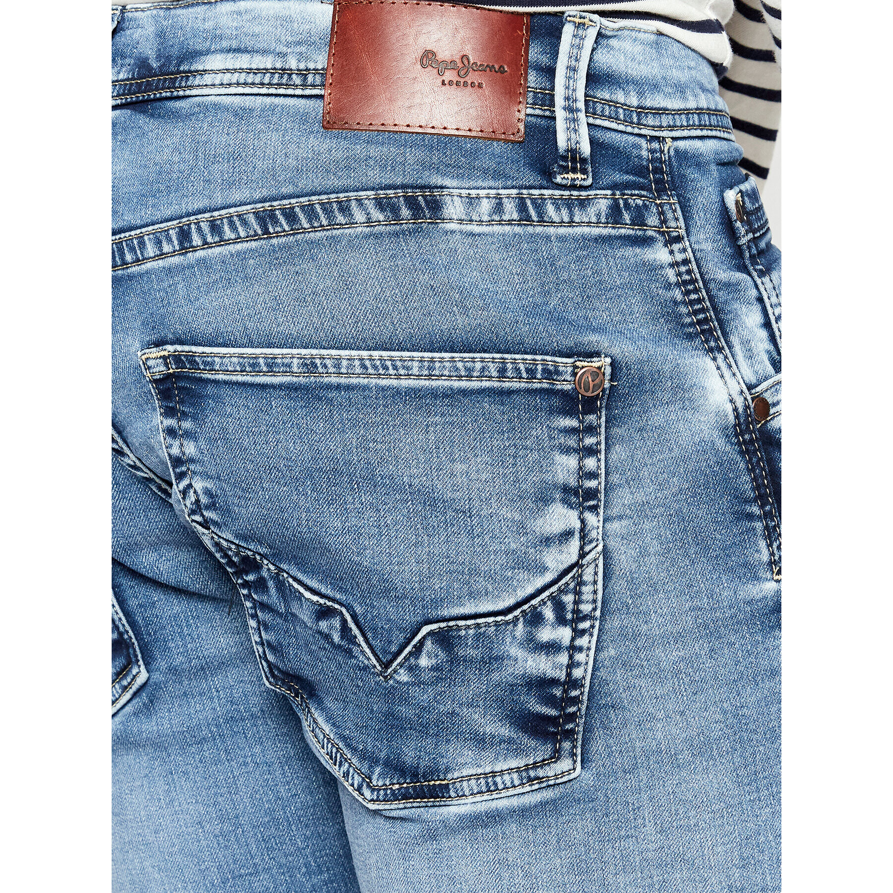 Pepe Jeans Džínsové šortky Track PM800941 Modrá Regular Fit - Pepit.sk