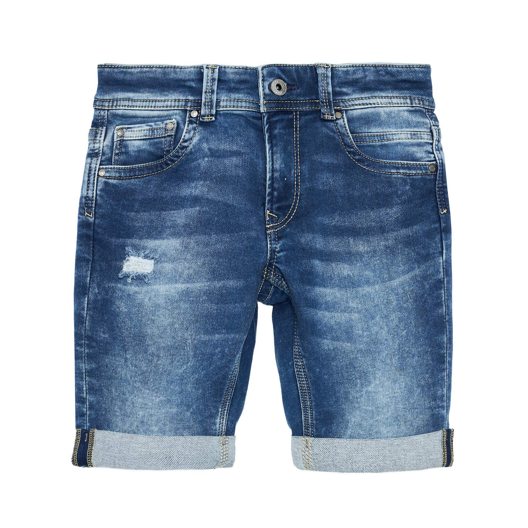 Pepe Jeans Džínsové šortky Tracker PB800337 Modrá Slim Fit - Pepit.sk