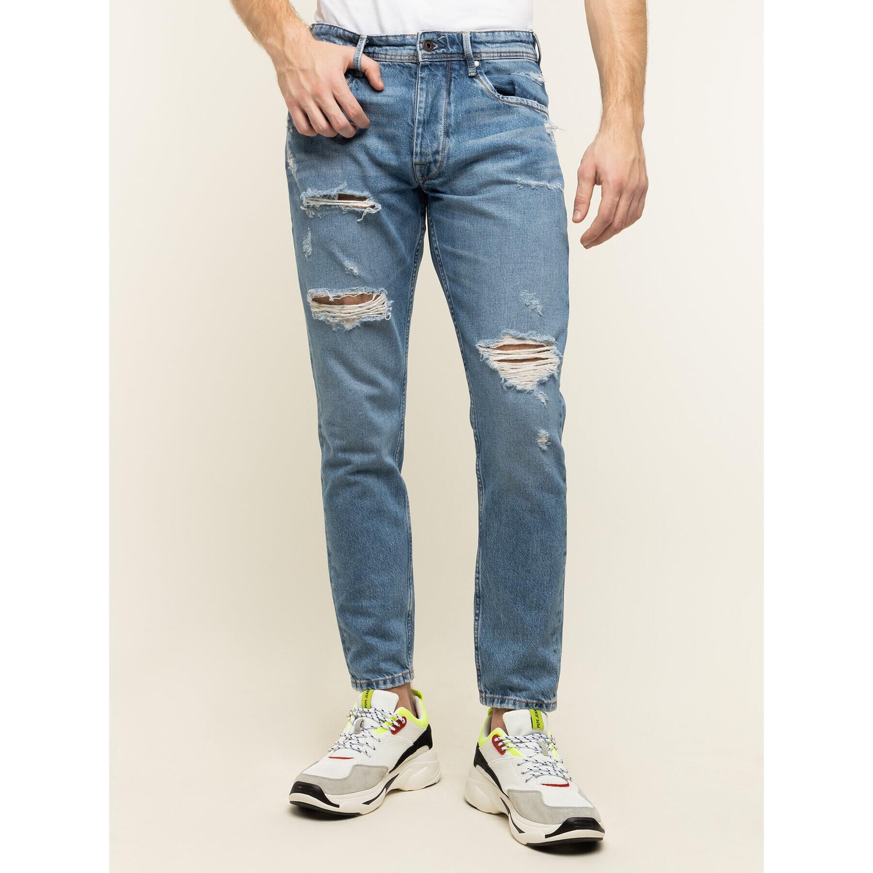 Pepe Jeans Džínsy PEPE ARCHIVE Callen Crop PM205117 Modrá Relaxed Fit - Pepit.sk