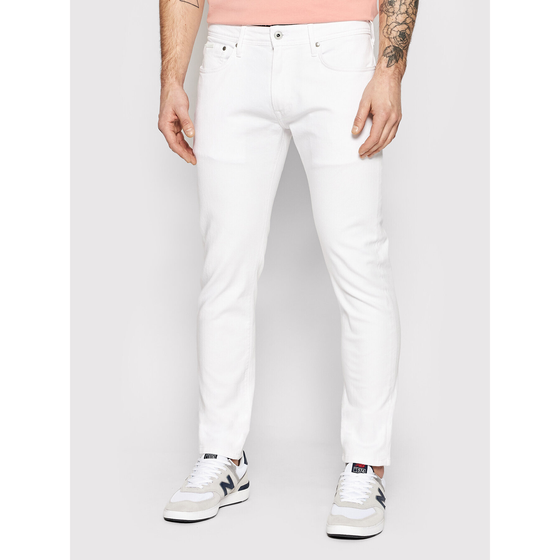 Pepe Jeans Džínsy Stanley PM206326 Biela Tapered Fit - Pepit.sk