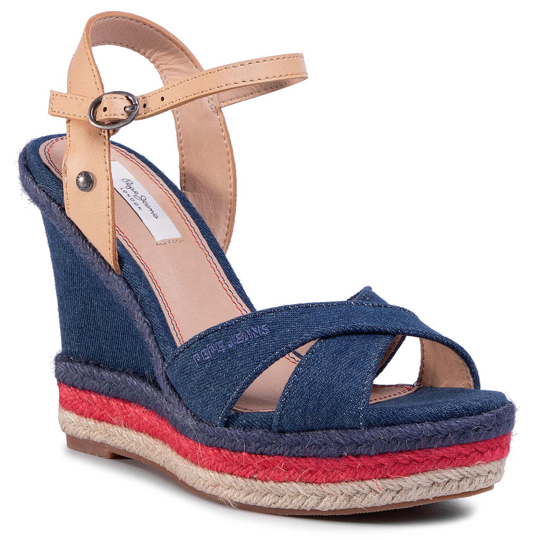 Pepe Jeans Espadrilky Ohara Jeans PLS90458 Tmavomodrá - Pepit.sk