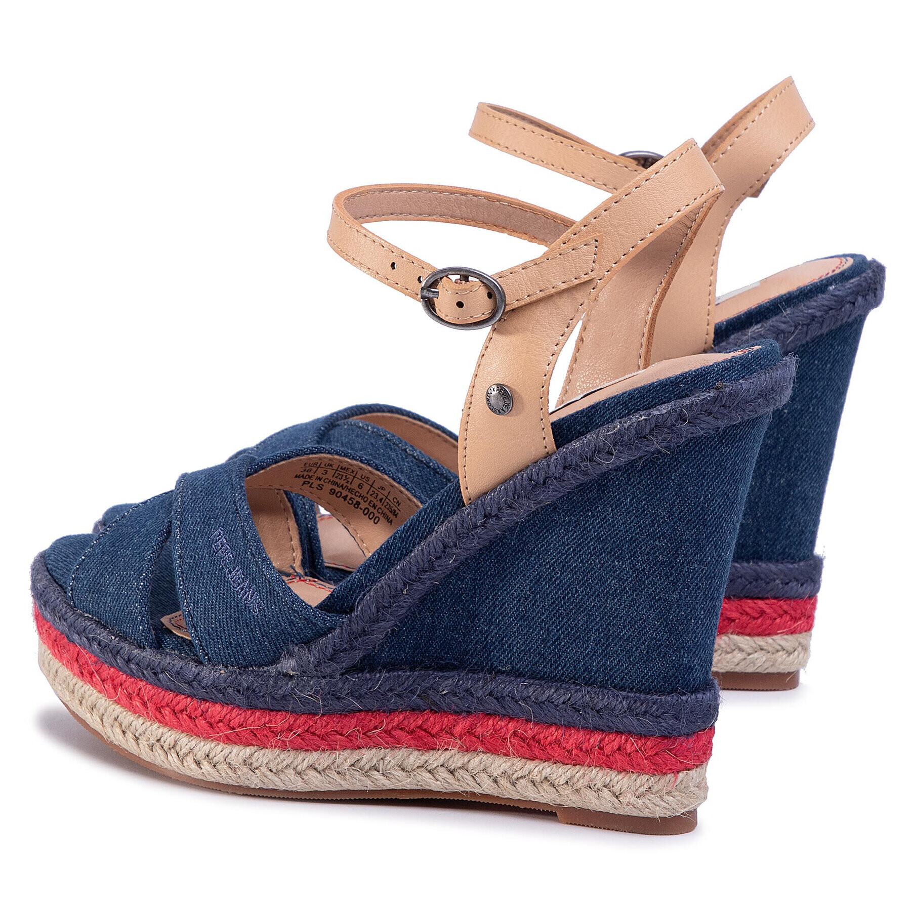 Pepe Jeans Espadrilky Ohara Jeans PLS90458 Tmavomodrá - Pepit.sk