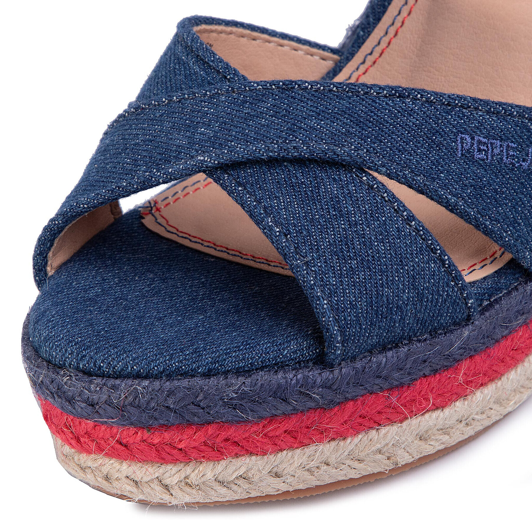 Pepe Jeans Espadrilky Ohara Jeans PLS90458 Tmavomodrá - Pepit.sk