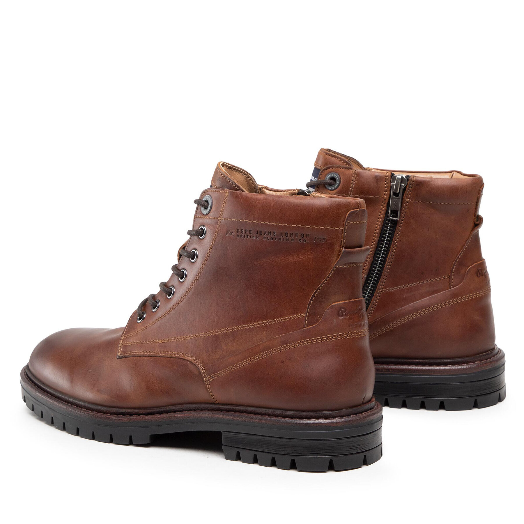 Pepe Jeans Outdoorová obuv Ned Boot Lth PMS50210 Hnedá - Pepit.sk