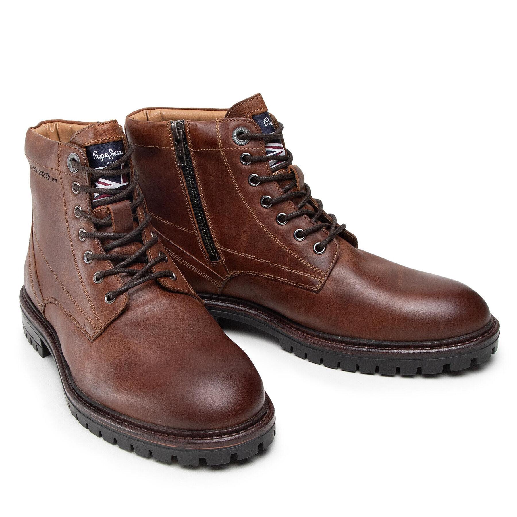 Pepe Jeans Outdoorová obuv Ned Boot Lth PMS50210 Hnedá - Pepit.sk