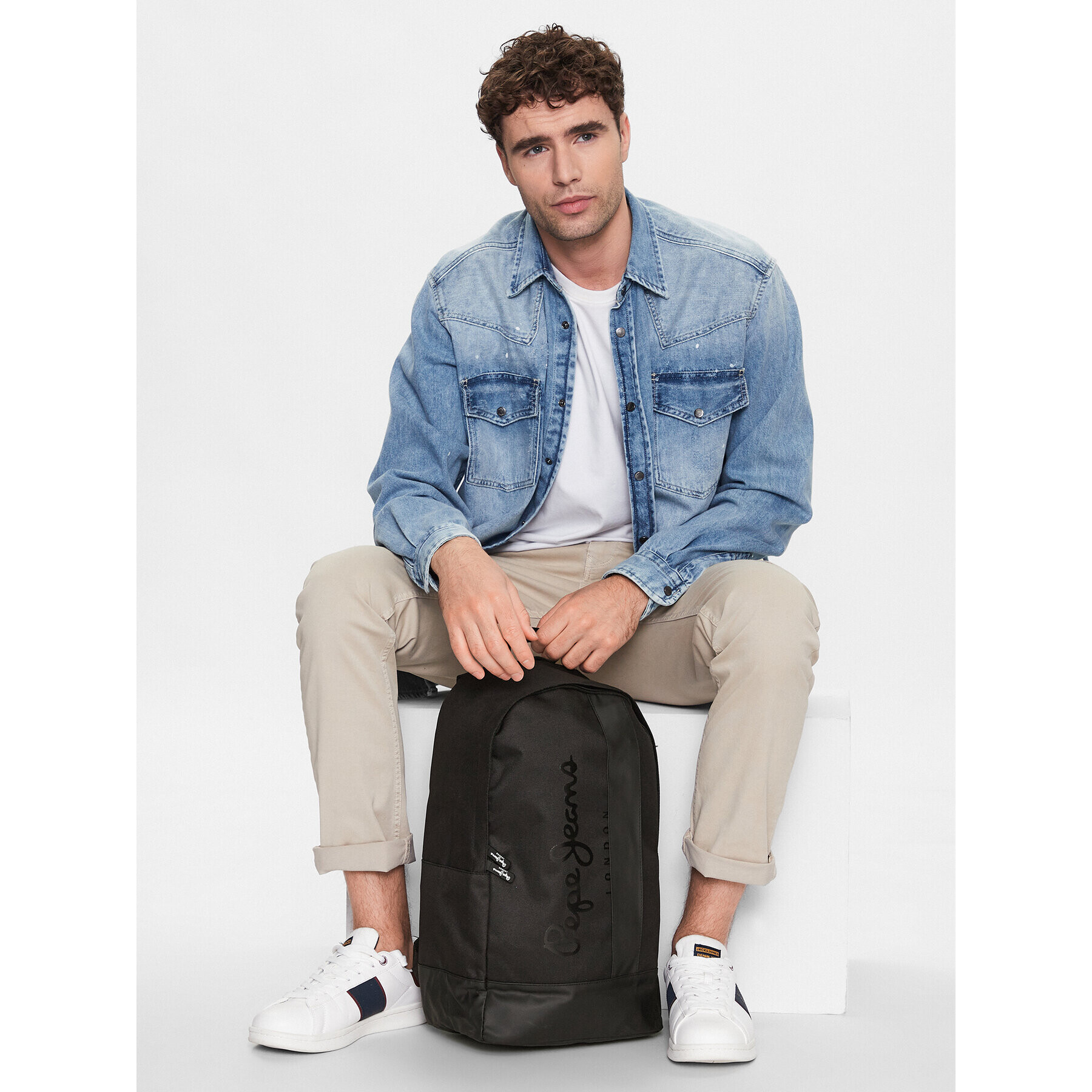 Pepe Jeans Ruksak Owen Backpack PM030700 Čierna - Pepit.sk