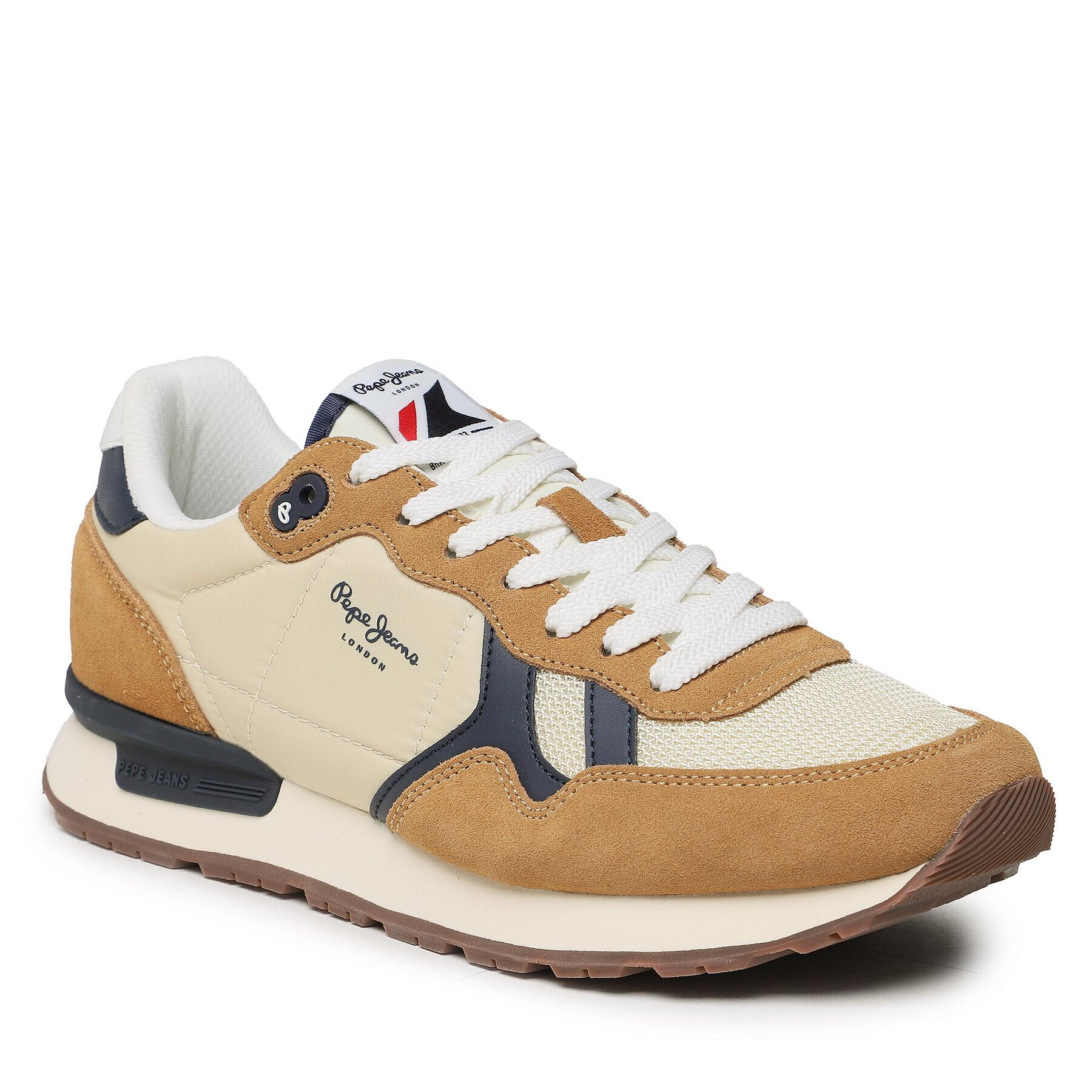 Pepe Jeans Sneakersy Brit Man Heritage PMS30924 Béžová - Pepit.sk