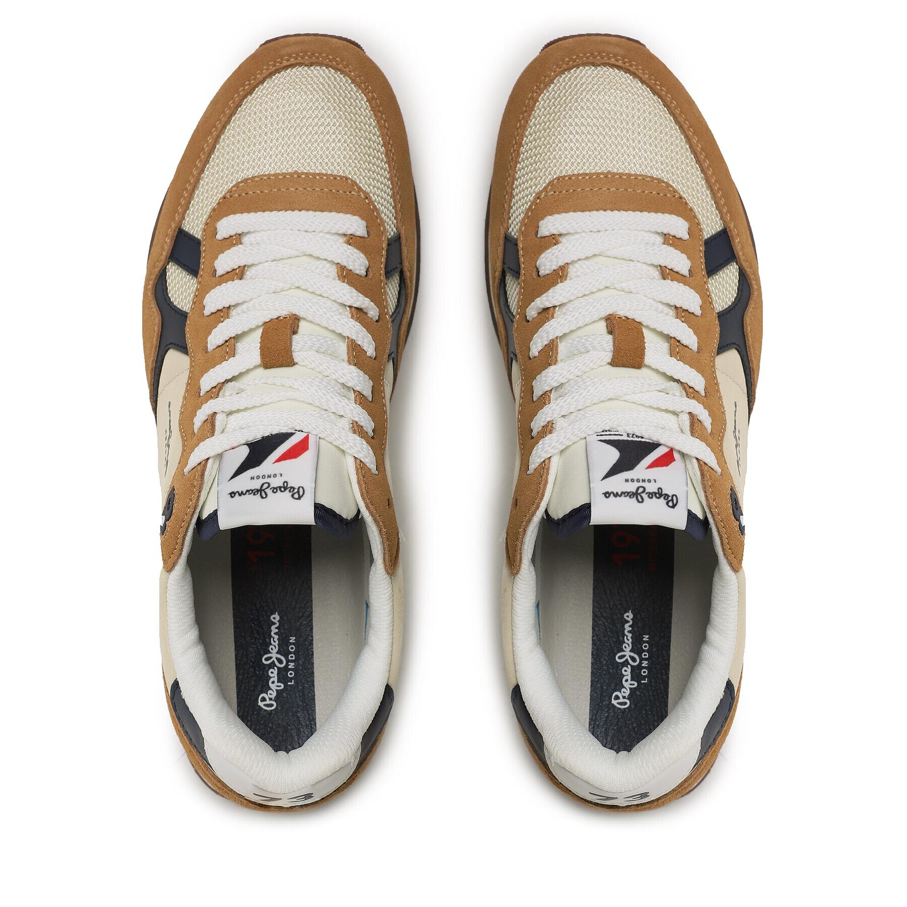 Pepe Jeans Sneakersy Brit Man Heritage PMS30924 Béžová - Pepit.sk