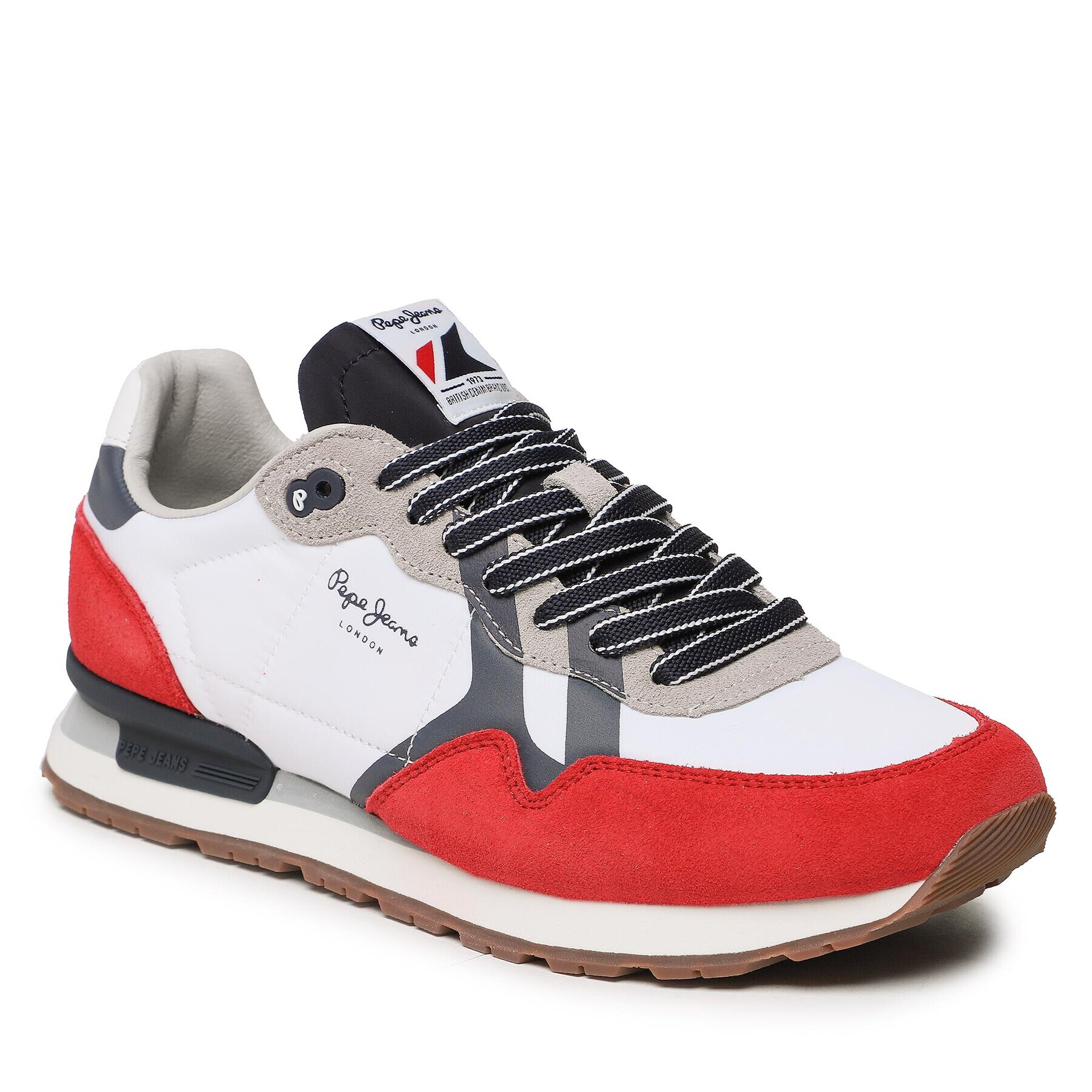 Pepe Jeans Sneakersy Brit Man Print PMS30923 Biela - Pepit.sk