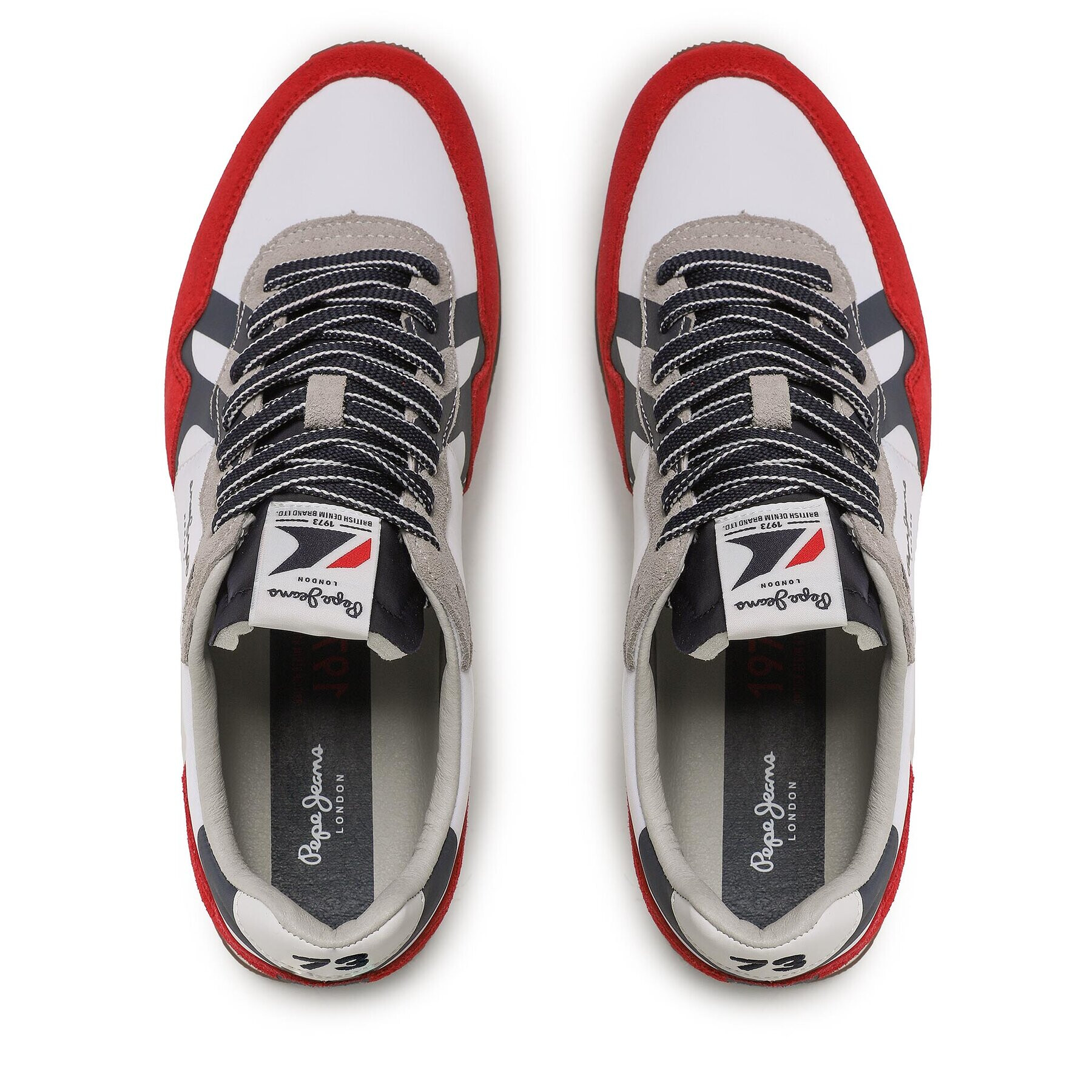 Pepe Jeans Sneakersy Brit Man Print PMS30923 Biela - Pepit.sk