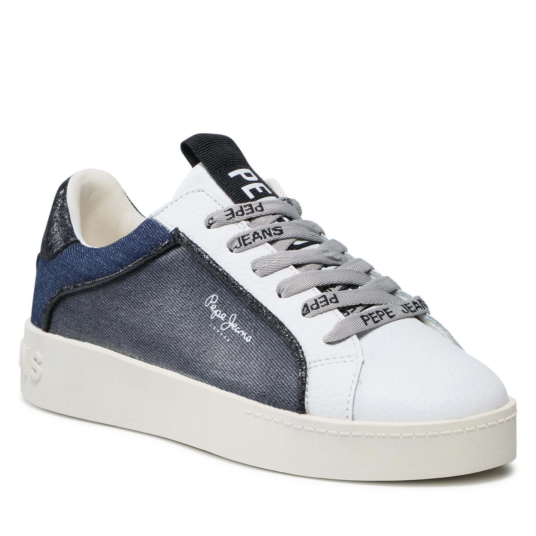 Pepe Jeans Sneakersy Brixton Denim PLS31212 Tmavomodrá - Pepit.sk