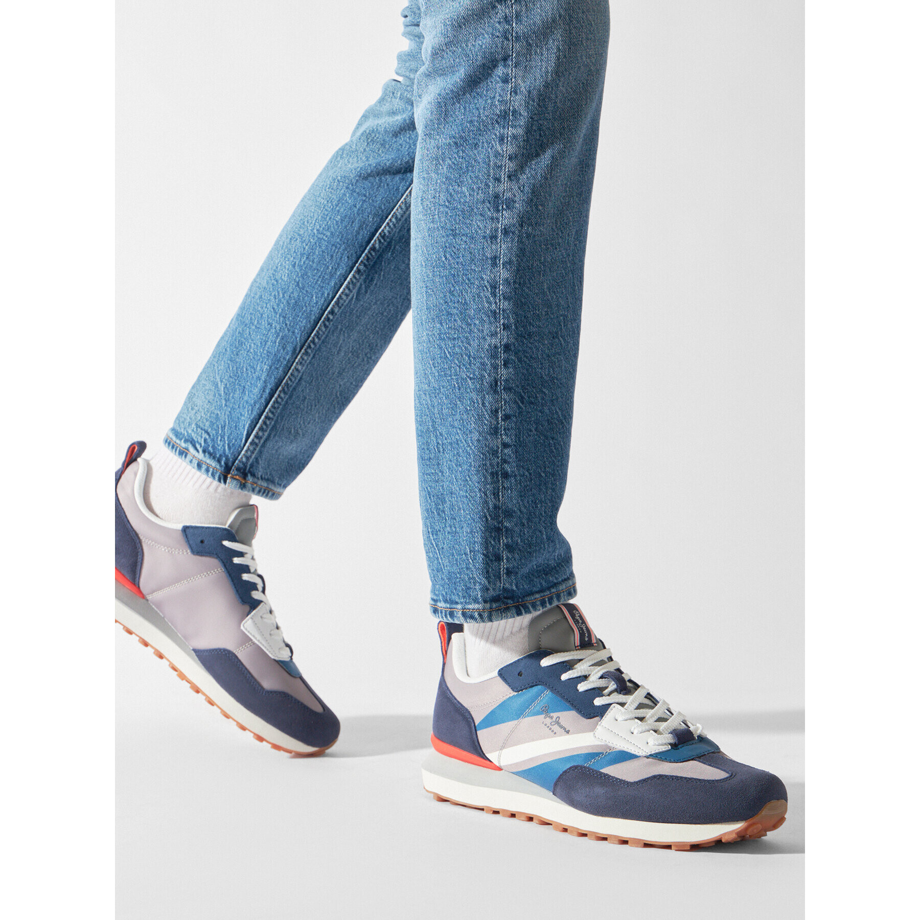 Pepe Jeans Sneakersy Foster Man Print PMS30944 Sivá - Pepit.sk