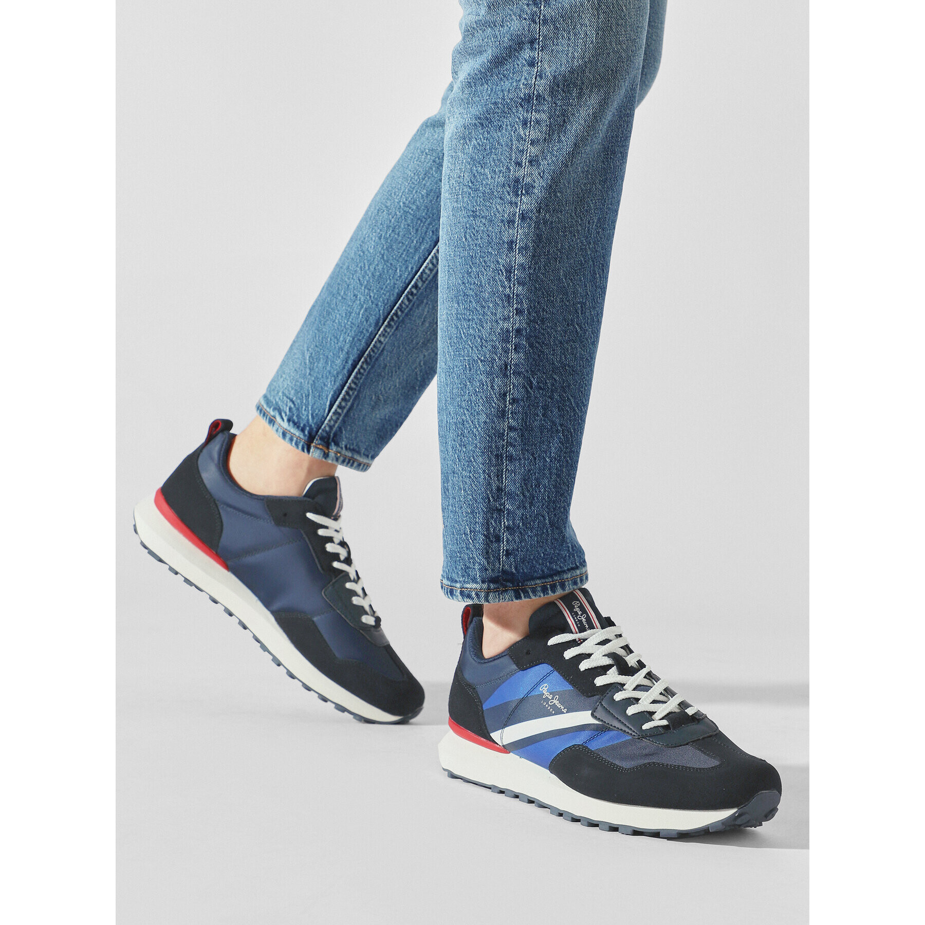 Pepe Jeans Sneakersy Foster Man Print PMS30944 Tmavomodrá - Pepit.sk