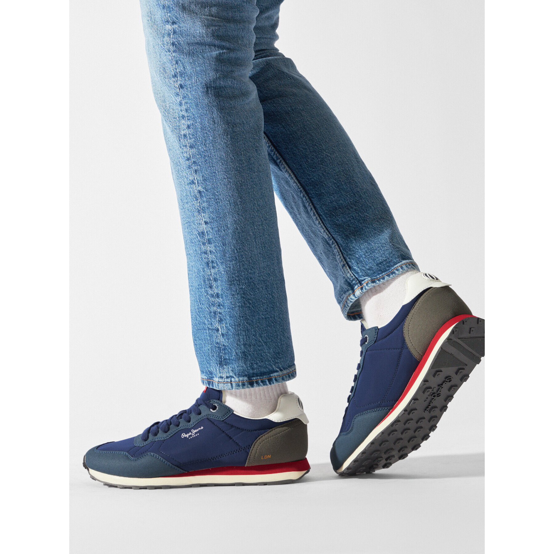 Pepe Jeans Sneakersy Natch Male PMS30945 Tmavomodrá - Pepit.sk