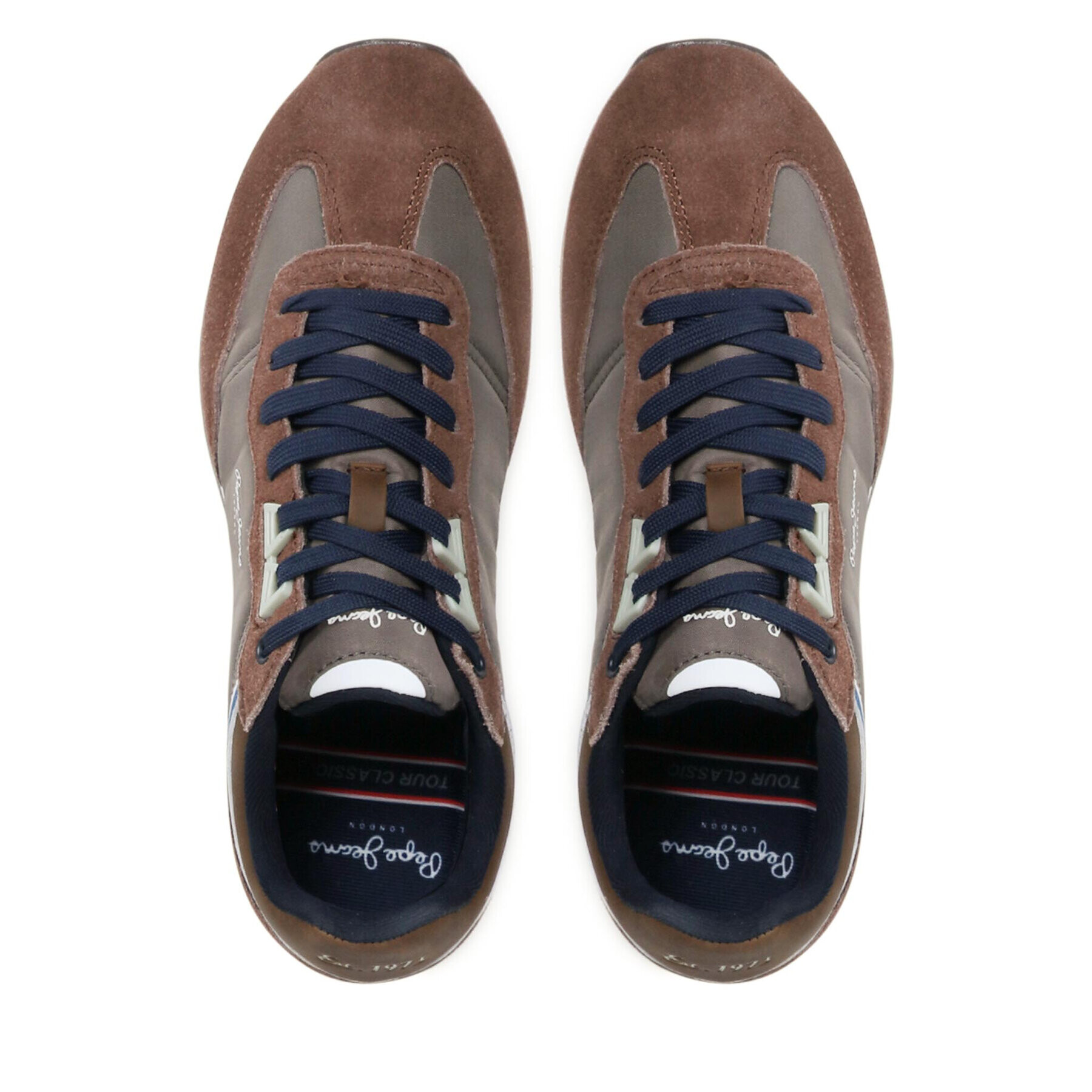 Pepe Jeans Sneakersy Tour Classic PMS30773 Hnedá - Pepit.sk