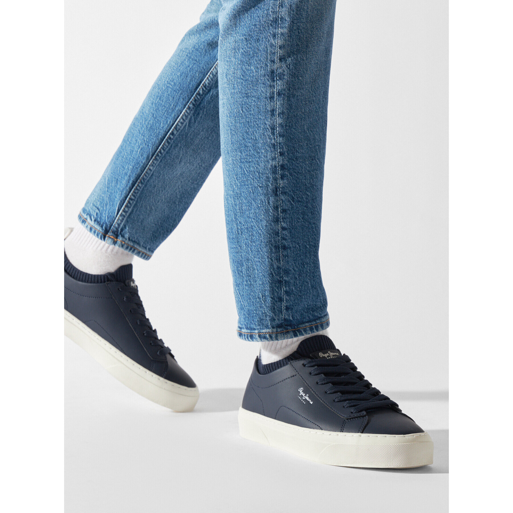 Pepe Jeans Sneakersy Yogi Sock PMS30928 Tmavomodrá - Pepit.sk