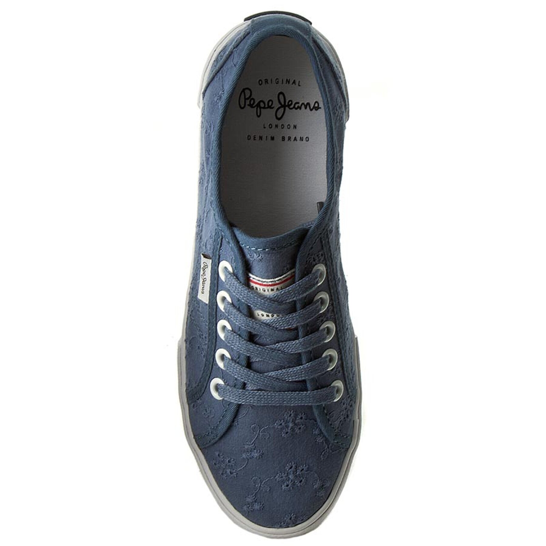 Pepe Jeans Tenisky Aberlady Anglaise PLS30501 Modrá - Pepit.sk