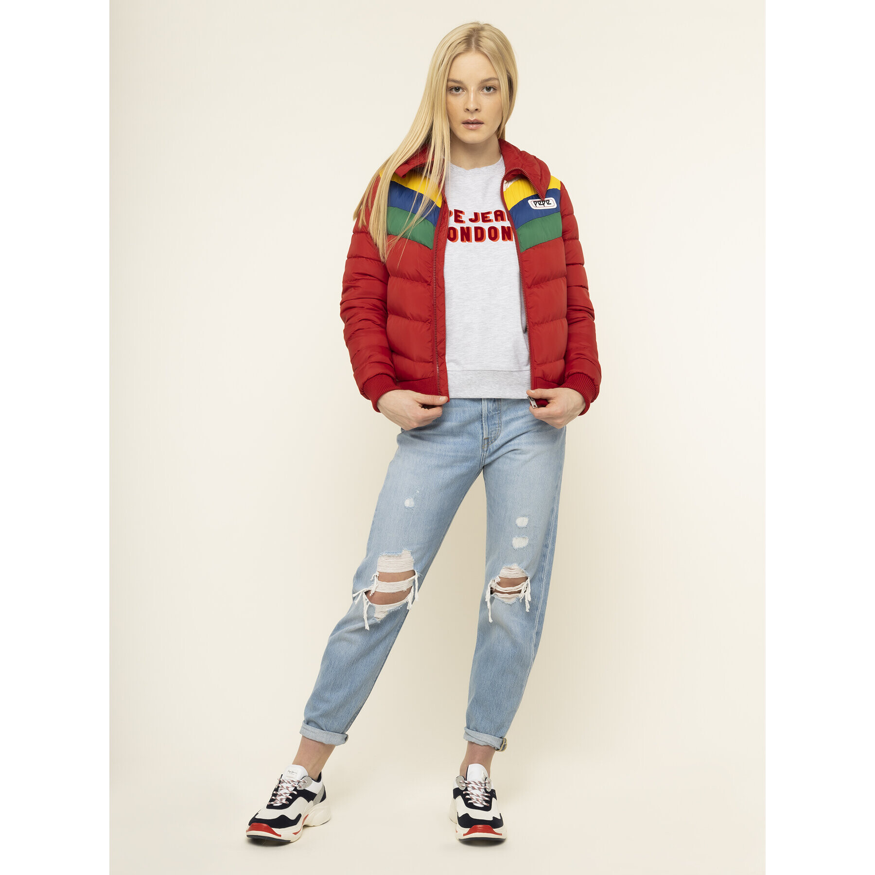 Pepe Jeans Vatovaná bunda Vika PL401723 Farebná Regular Fit - Pepit.sk