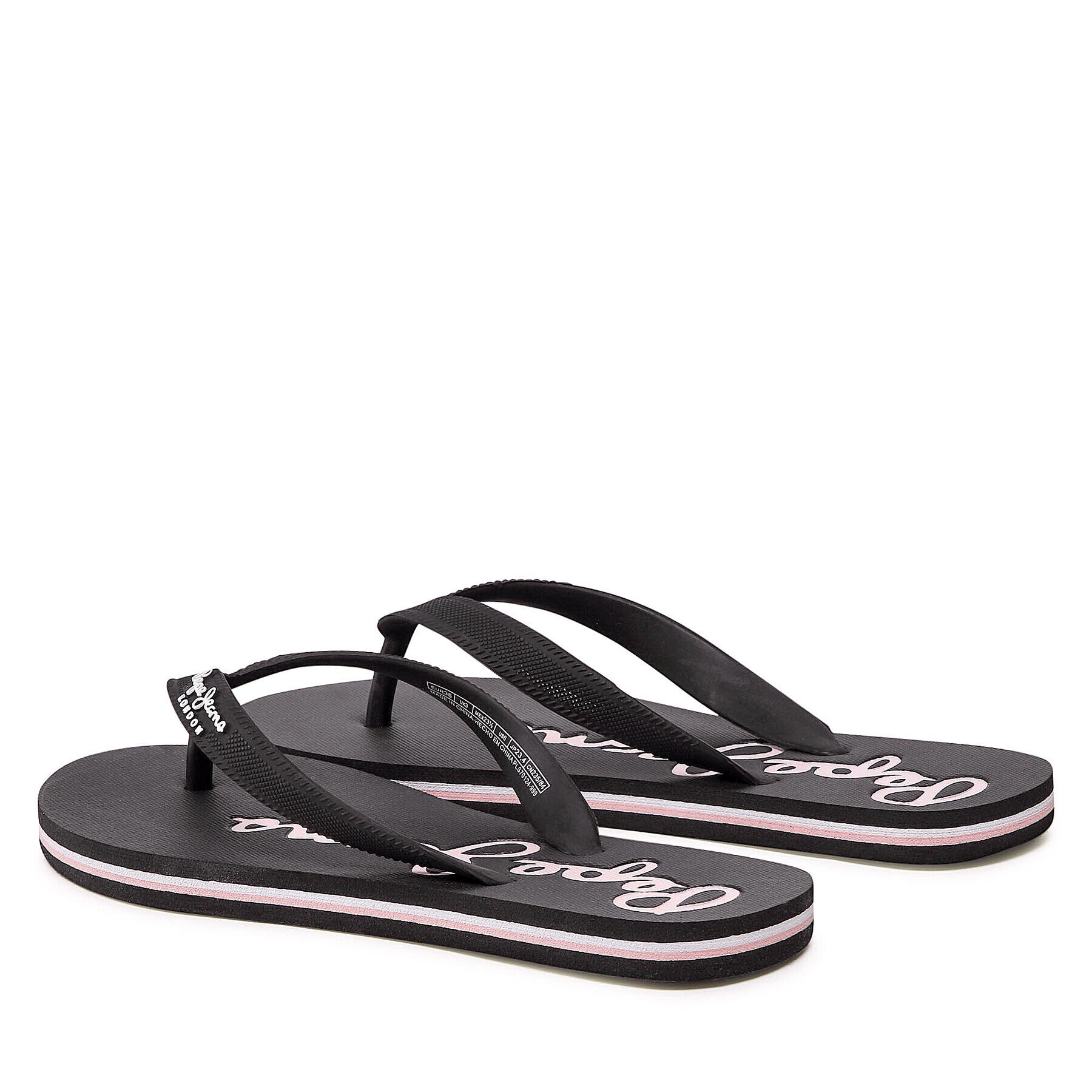 Pepe Jeans Žabky Bay Beach Brand W PLS70124 Čierna - Pepit.sk