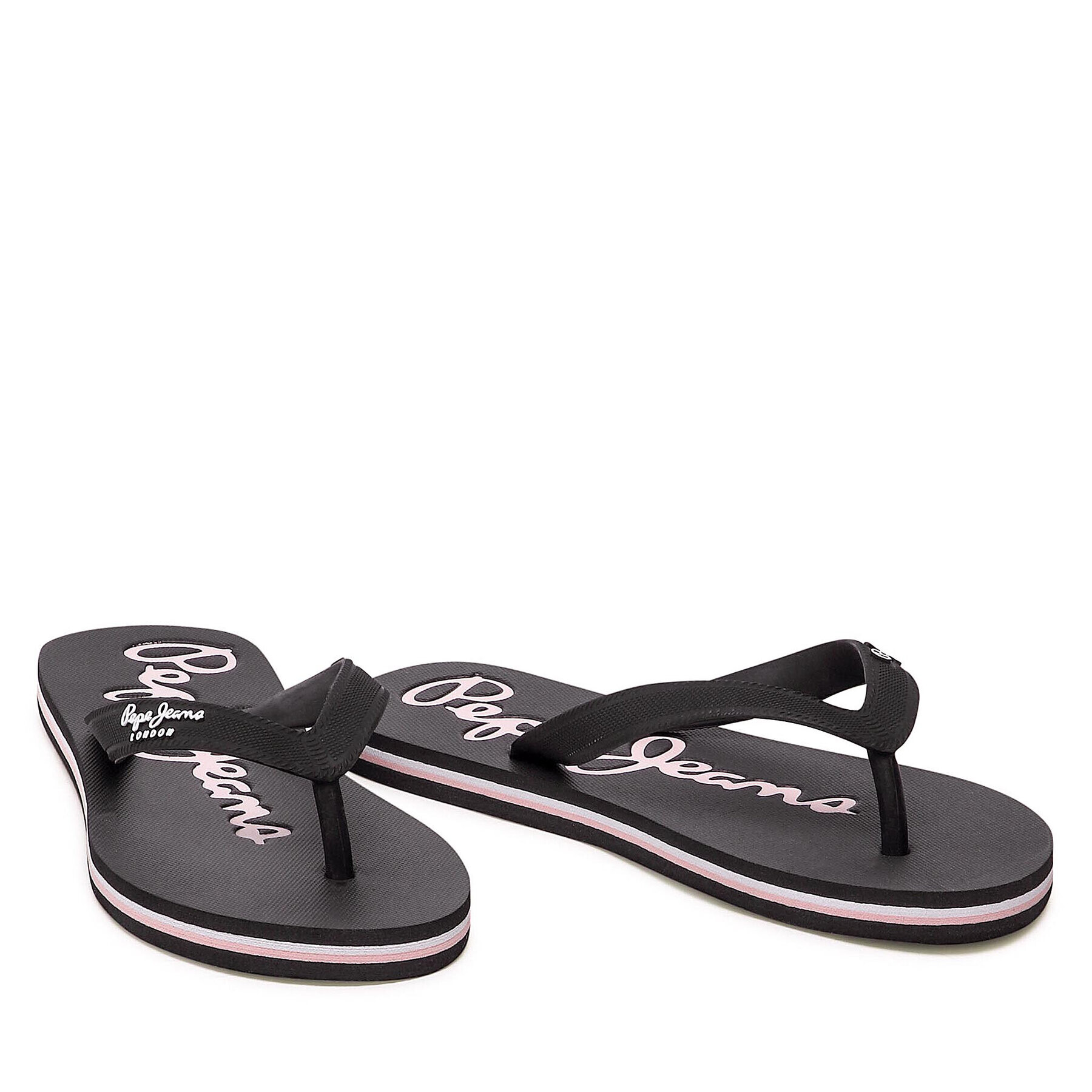 Pepe Jeans Žabky Bay Beach Brand W PLS70124 Čierna - Pepit.sk