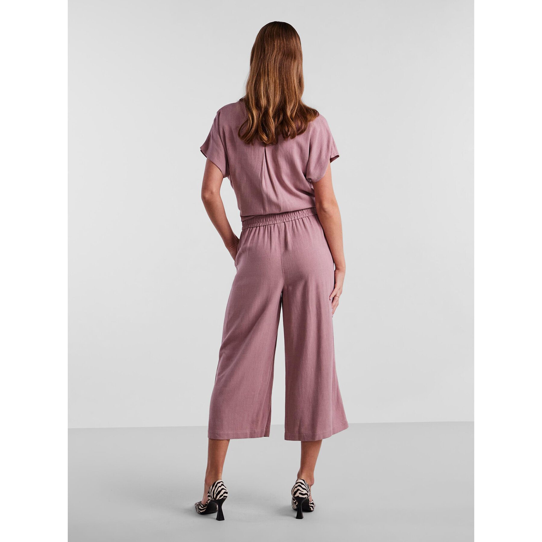 Pieces Culottes nohavice Vinsty 17124361 Fialová Wide Leg - Pepit.sk