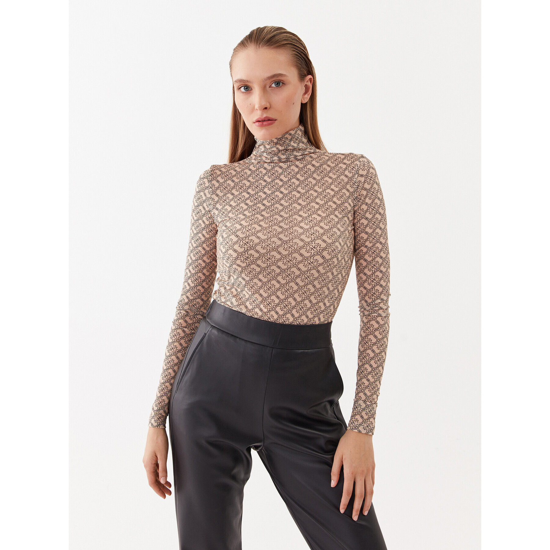 Pinko Blúzka Lamu 101813 A13G Béžová Slim Fit - Pepit.sk