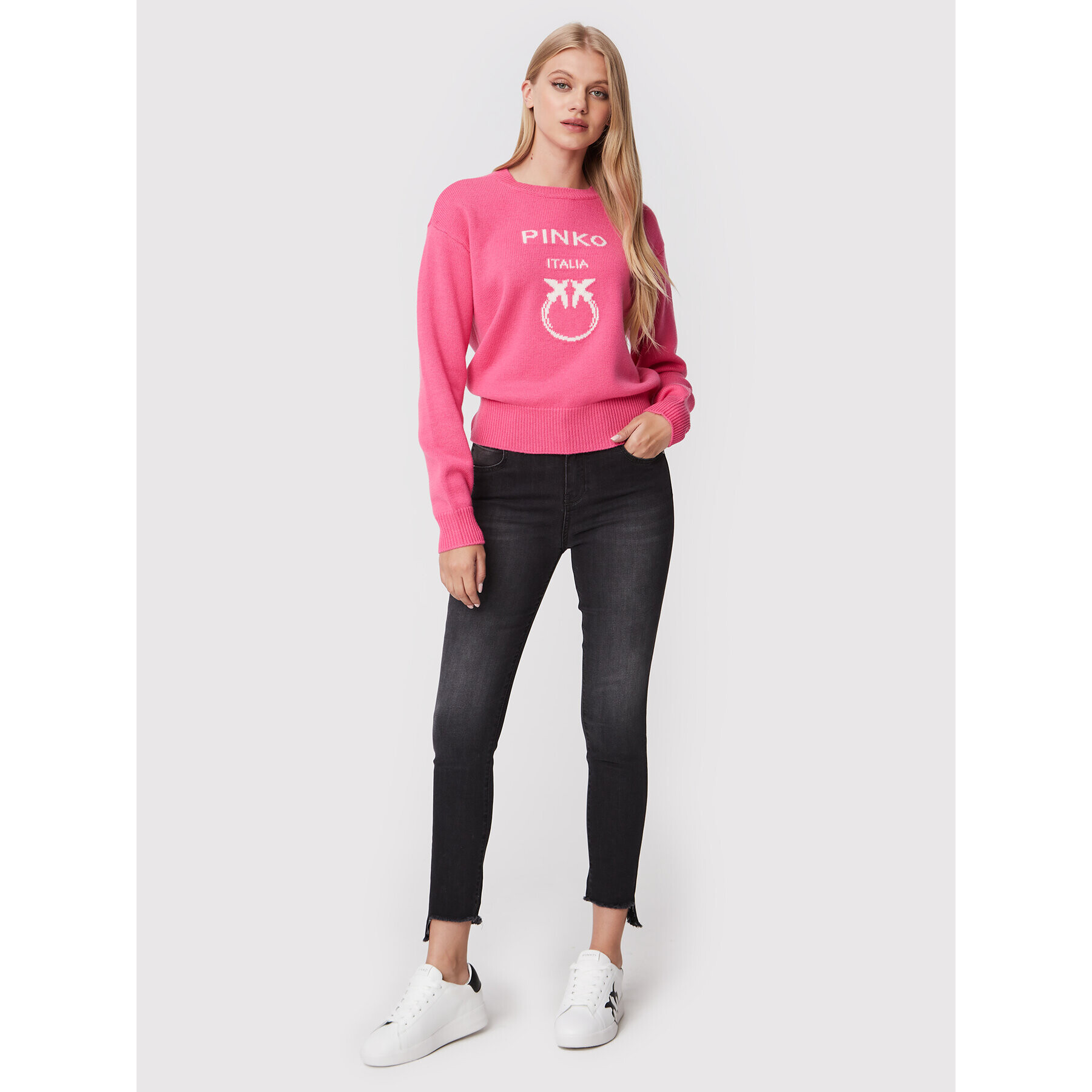 Pinko Džínsy Sabrina 1J10YQ Y78P Čierna Skinny Fit - Pepit.sk