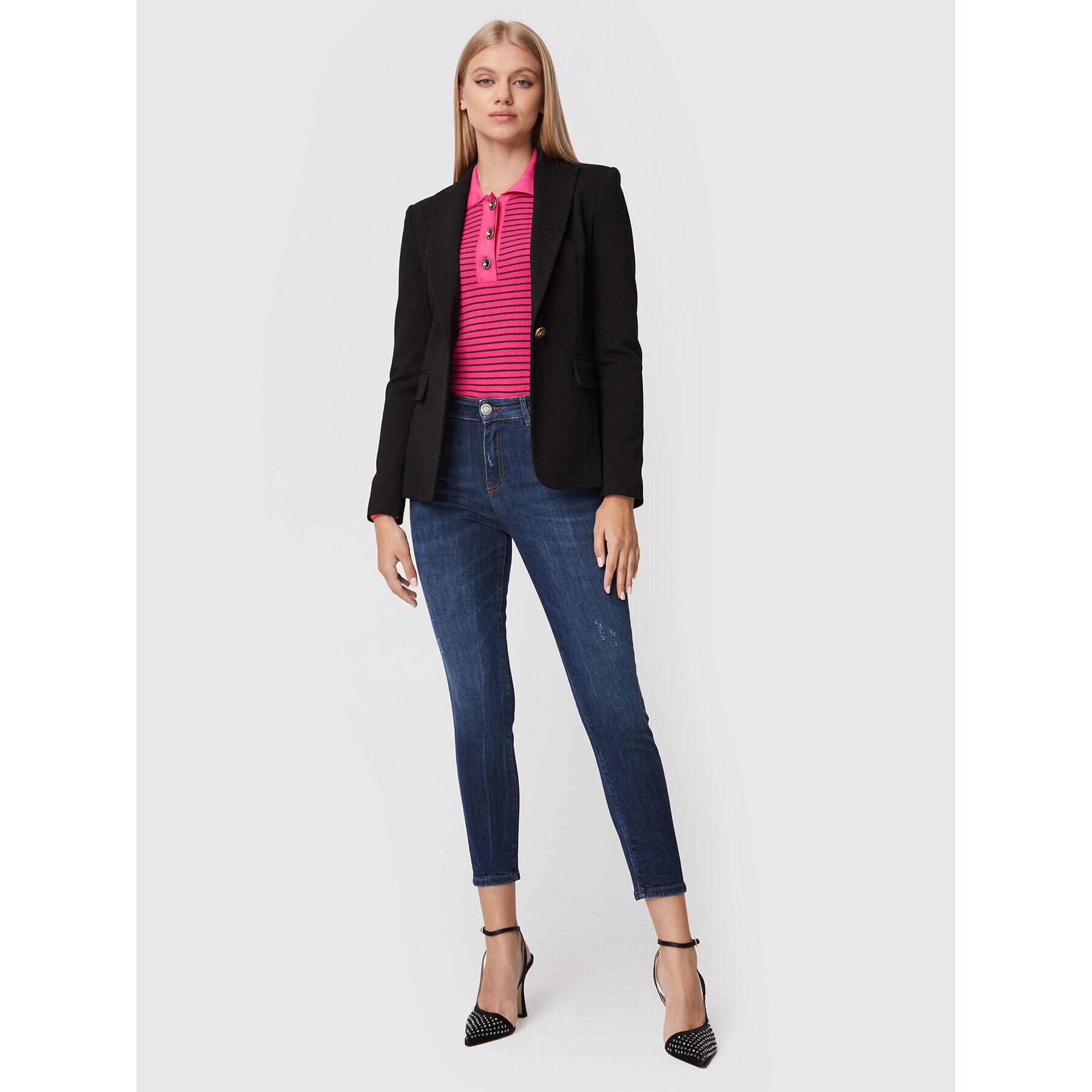 Pinko Džínsy Sabrina 1J10ZU Y78M Modrá Skinny Fit - Pepit.sk