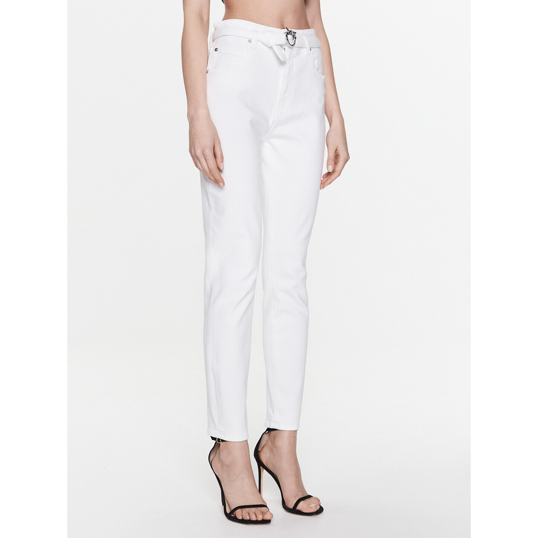 Pinko Džínsy Susan 100161 A0FQ Biela Skinny Fit - Pepit.sk