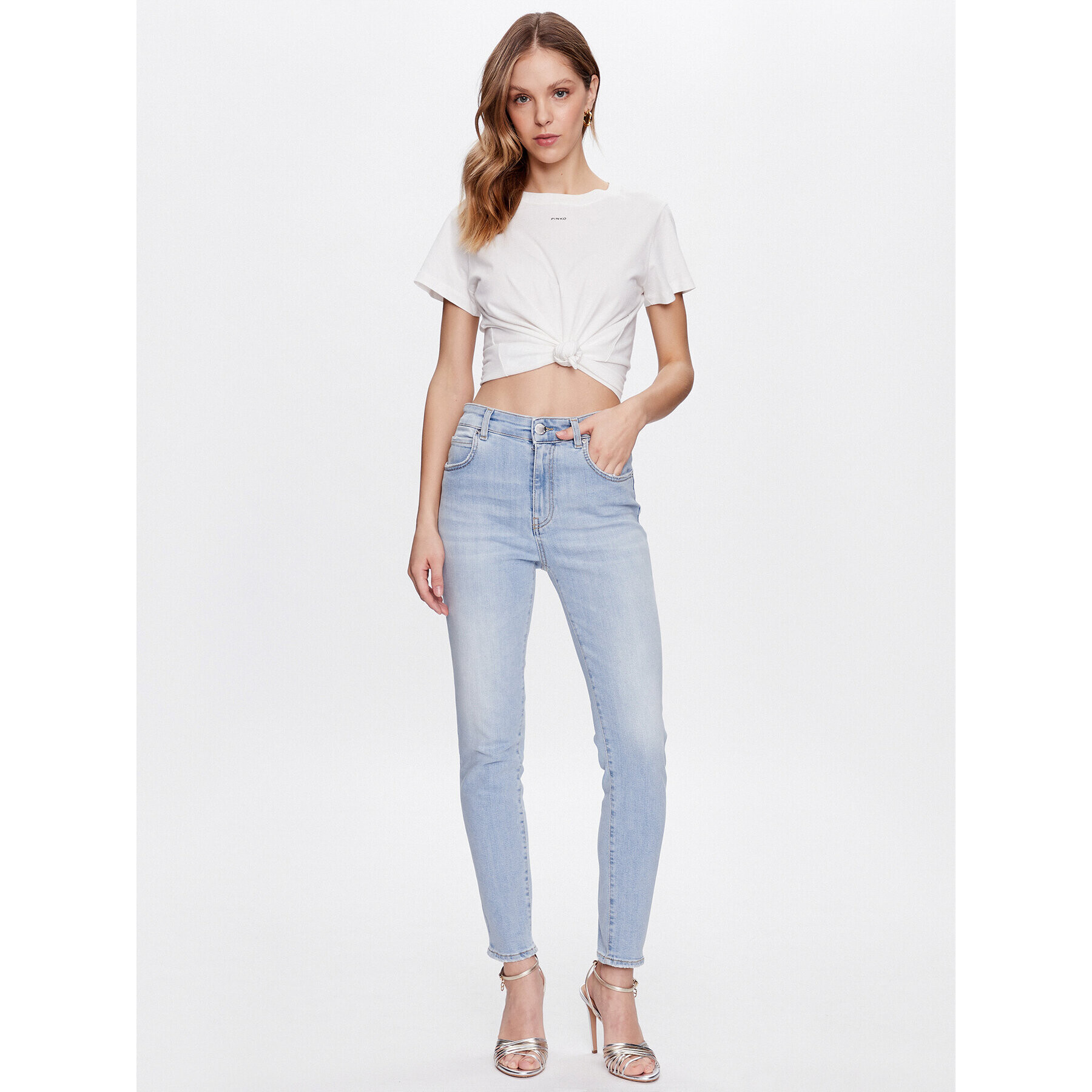 Pinko Džínsy Susan 100163 A0MS Modrá Skinny Fit - Pepit.sk